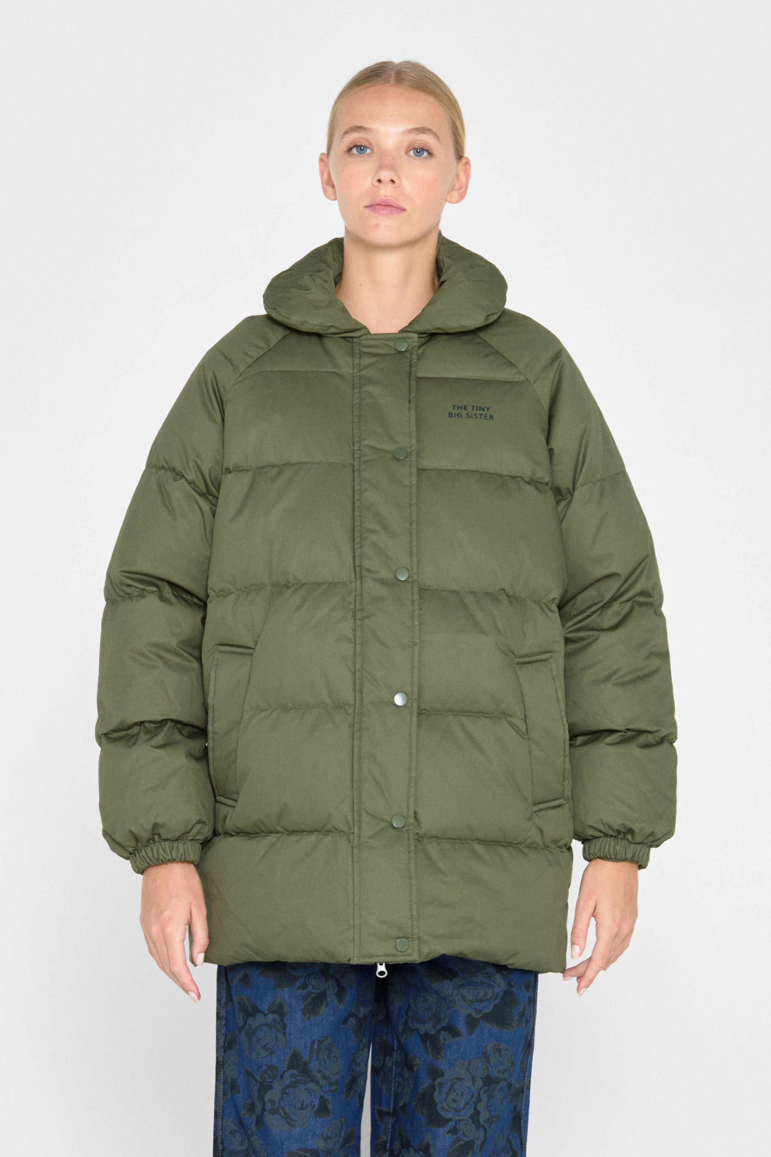 Medium down jacket khaki