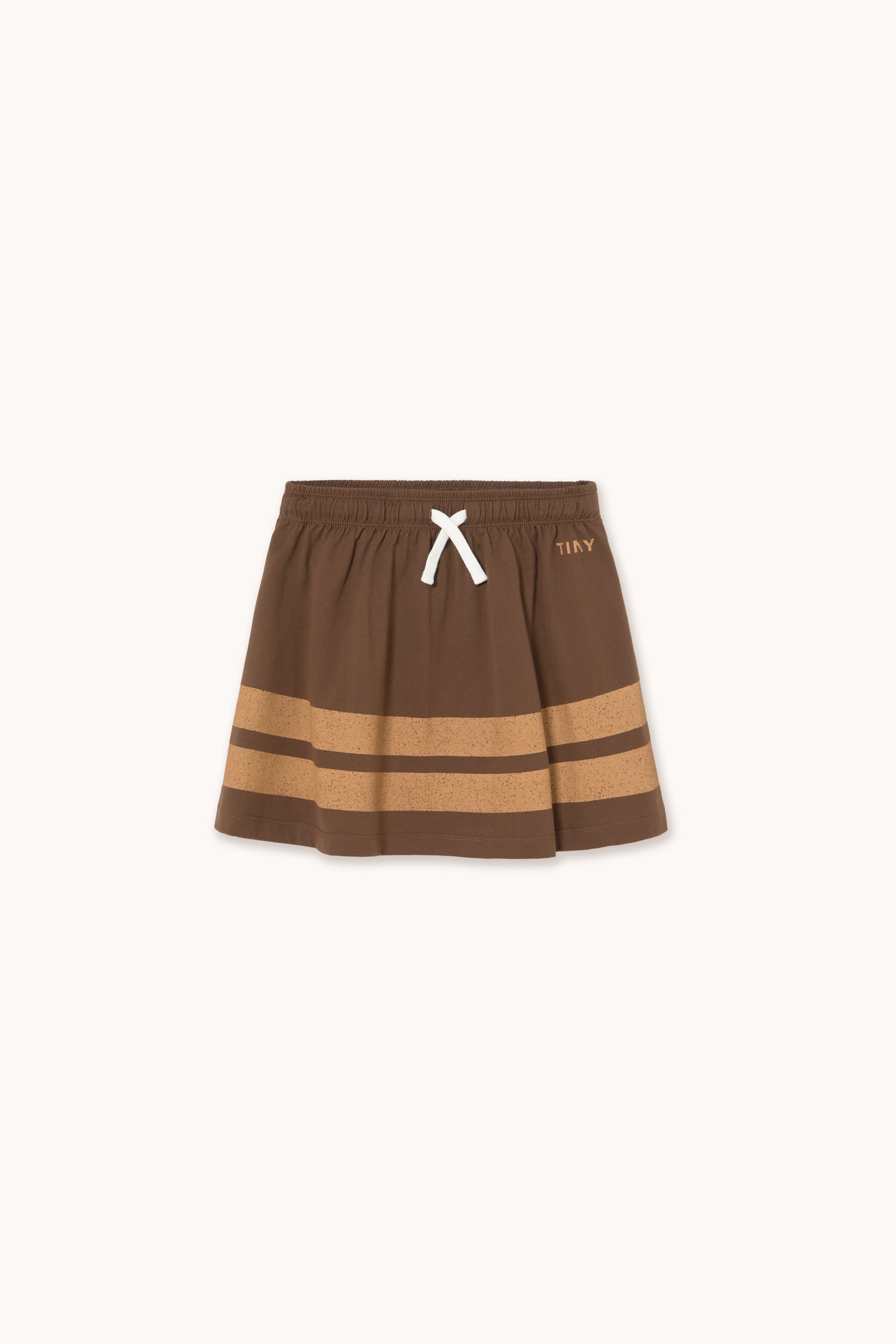 STRIPES LOGO SKIRT dark brown