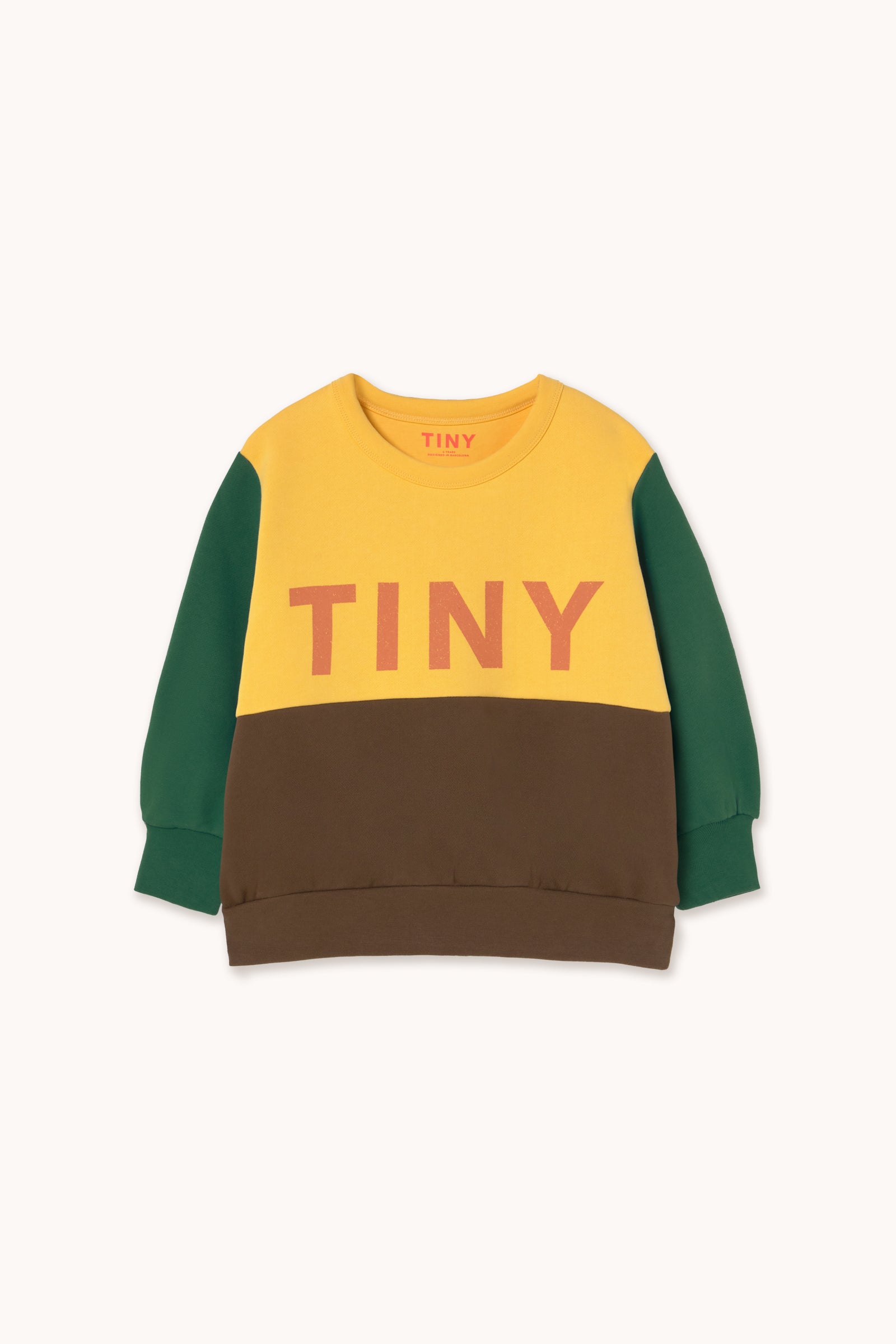 COLOR BLOCK SWEATSHIRT soft yellow