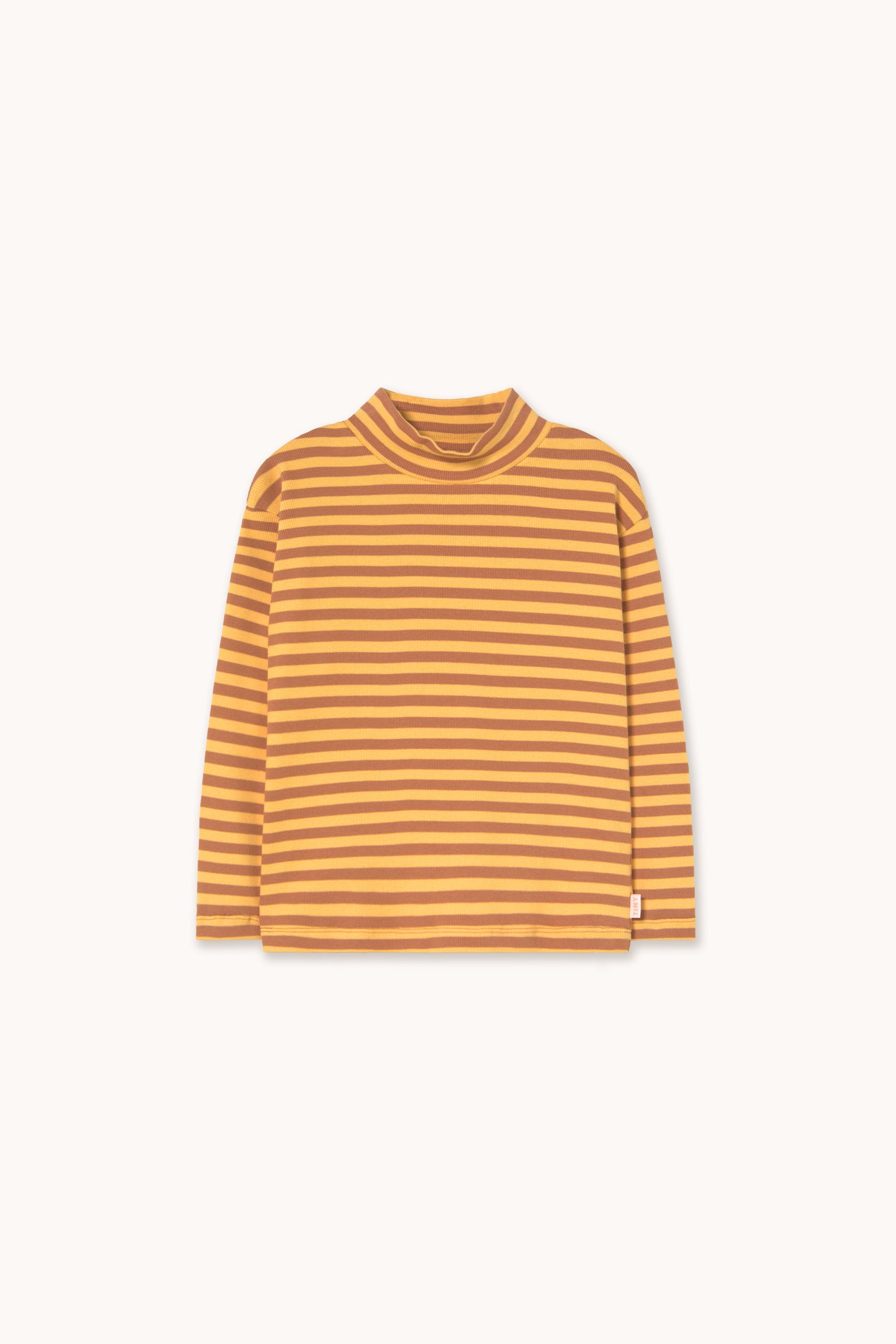 STRIPES RIB MOCKNECK soft yellow