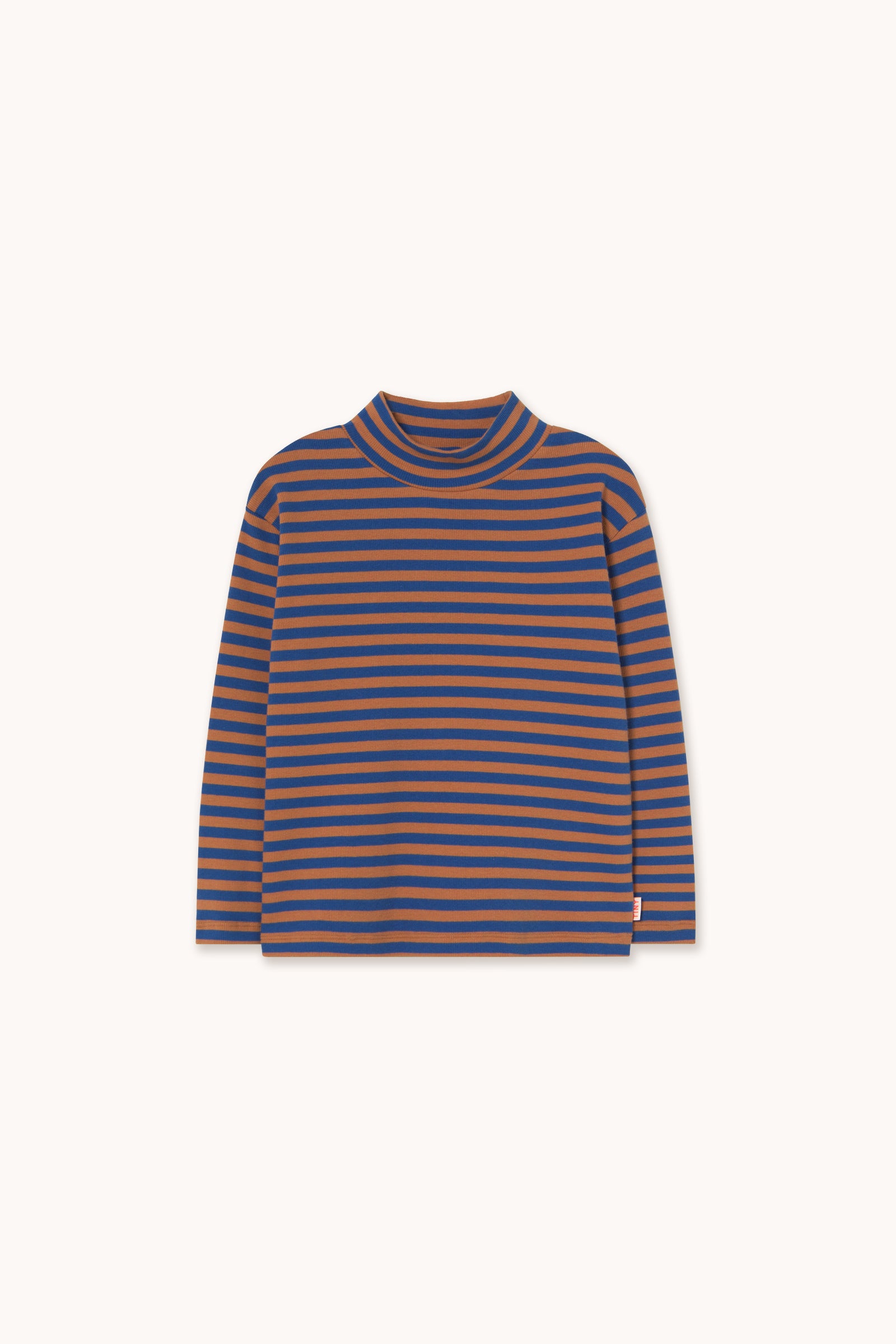 STRIPES RIB MOCKNECK dark blue