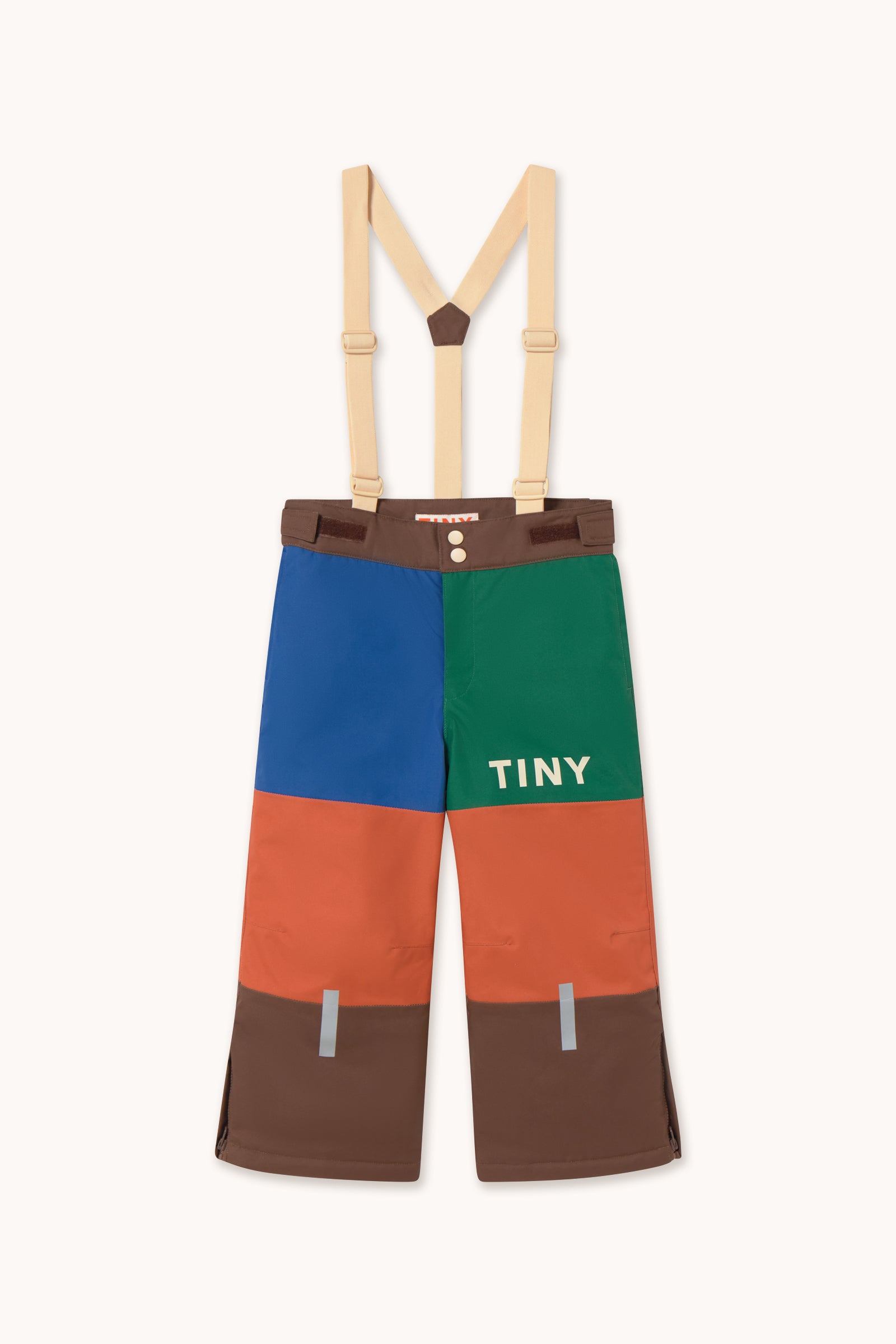 COLOR BLOCK SNOW PANT light rust/dark brown