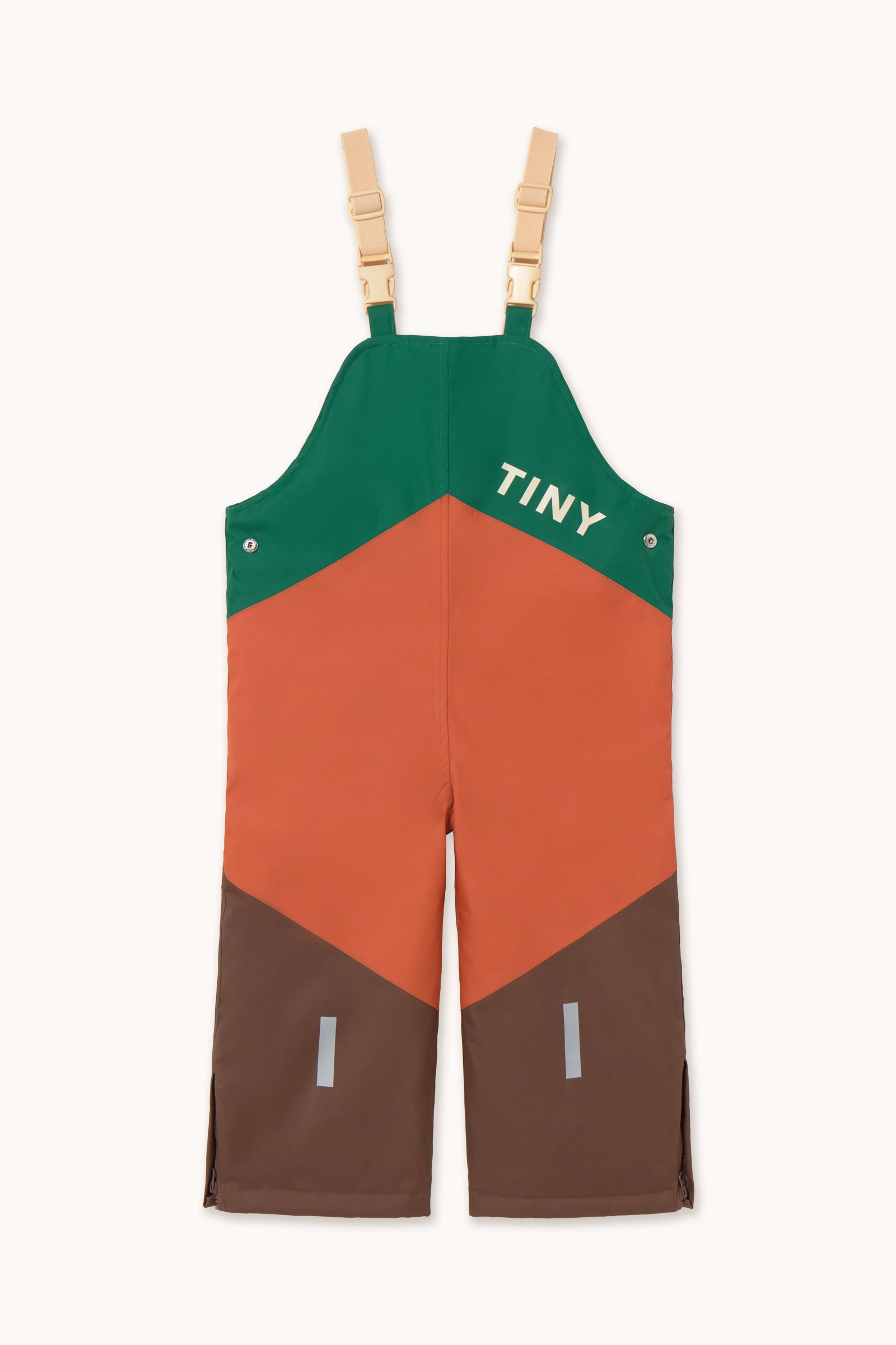 COLOR BLOCK SNOW DUNGAREES light rust/dark brown