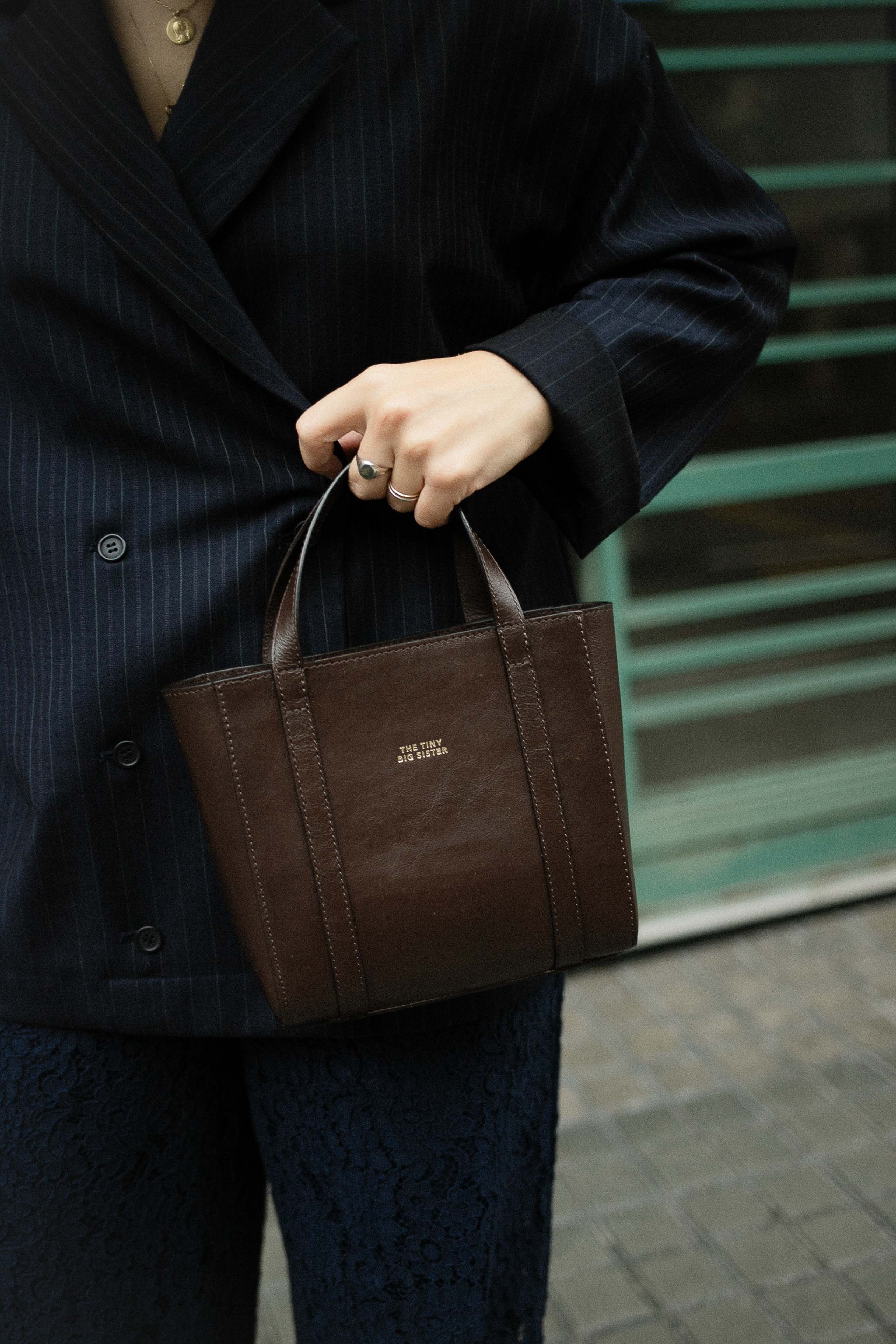 ALINE TOTE BAG dark brown