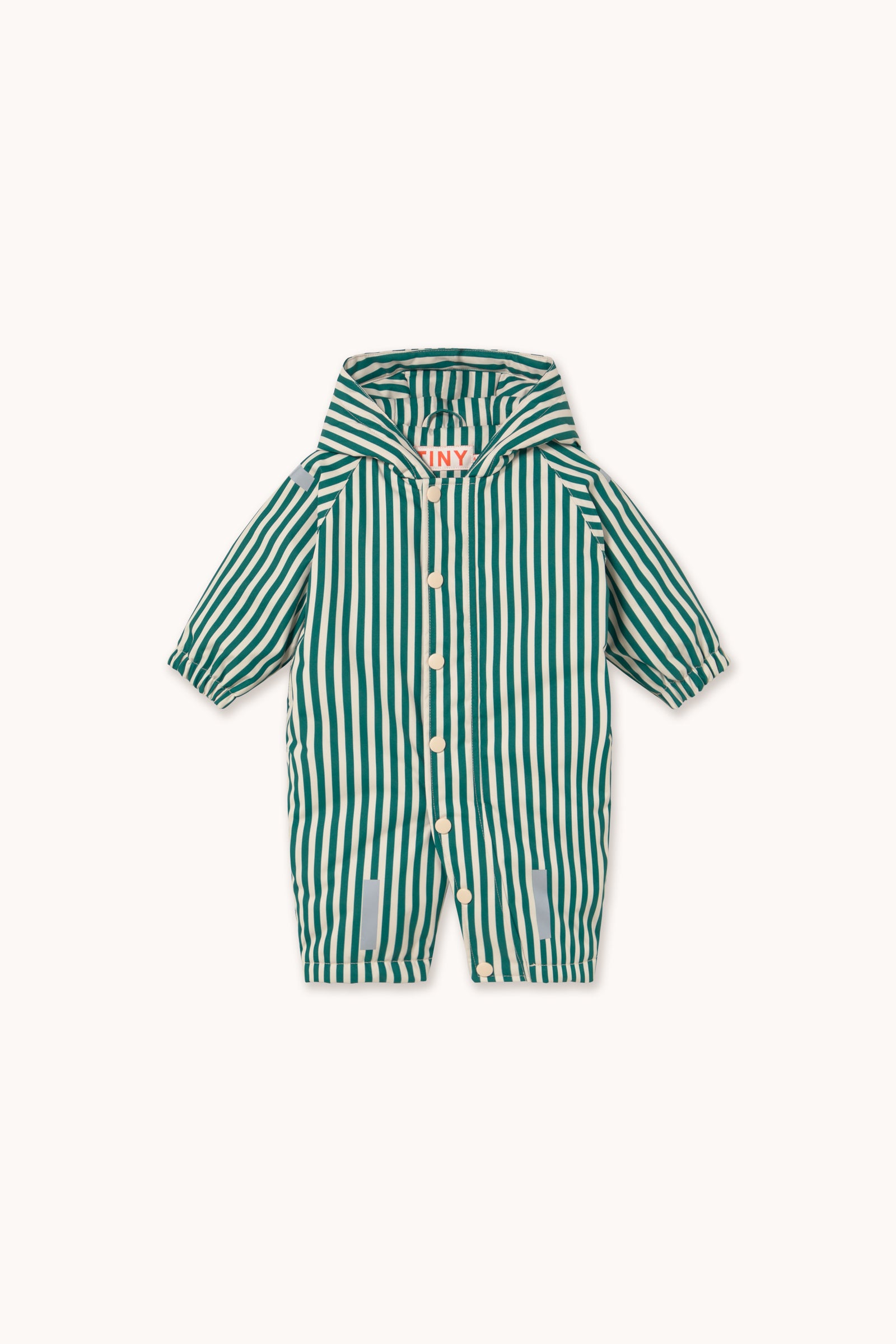 STRIPES SNOW ONE-PIECE vanilla/dark green