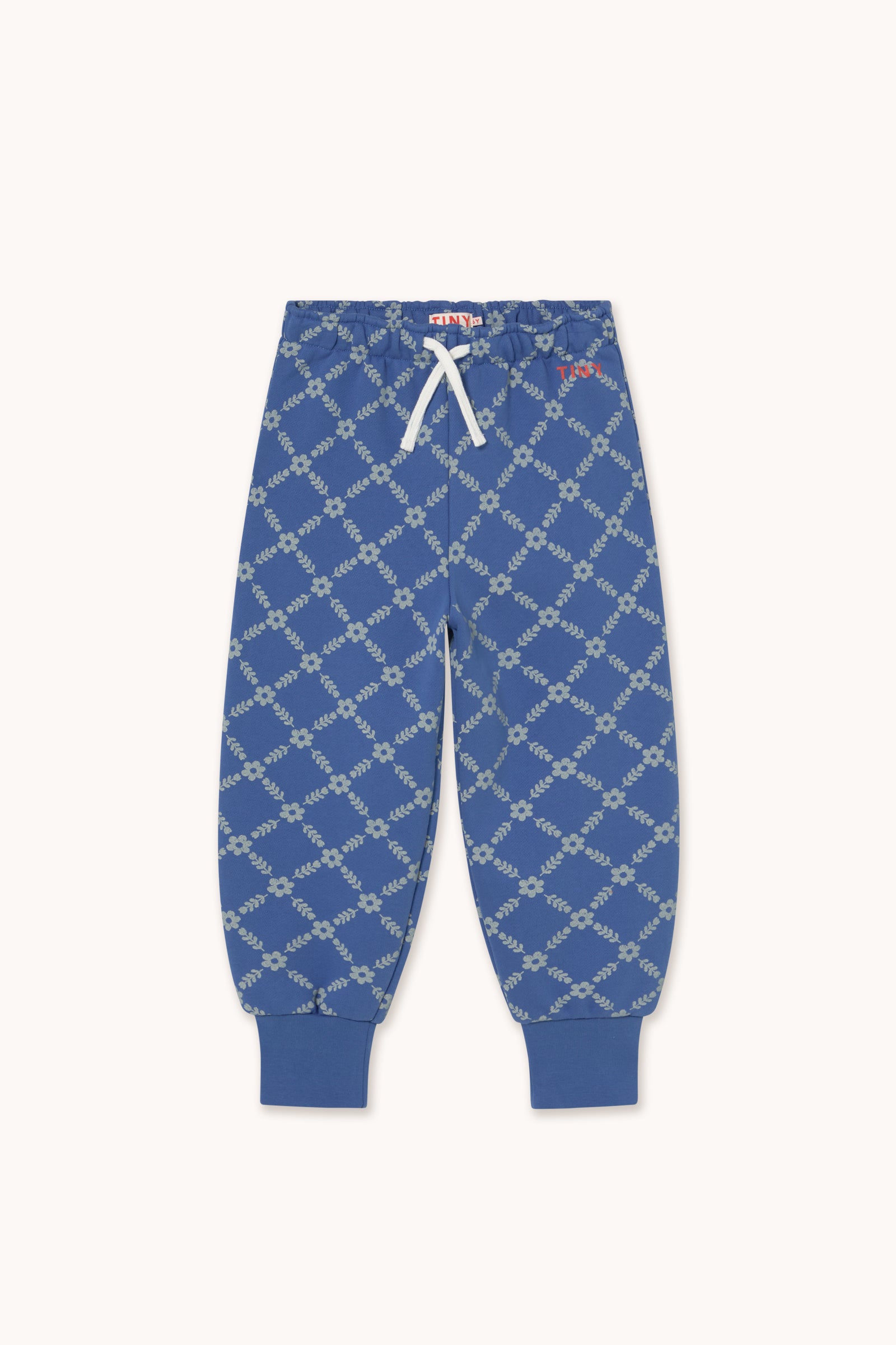 FLOWER GRID SWEATPANT dark blue