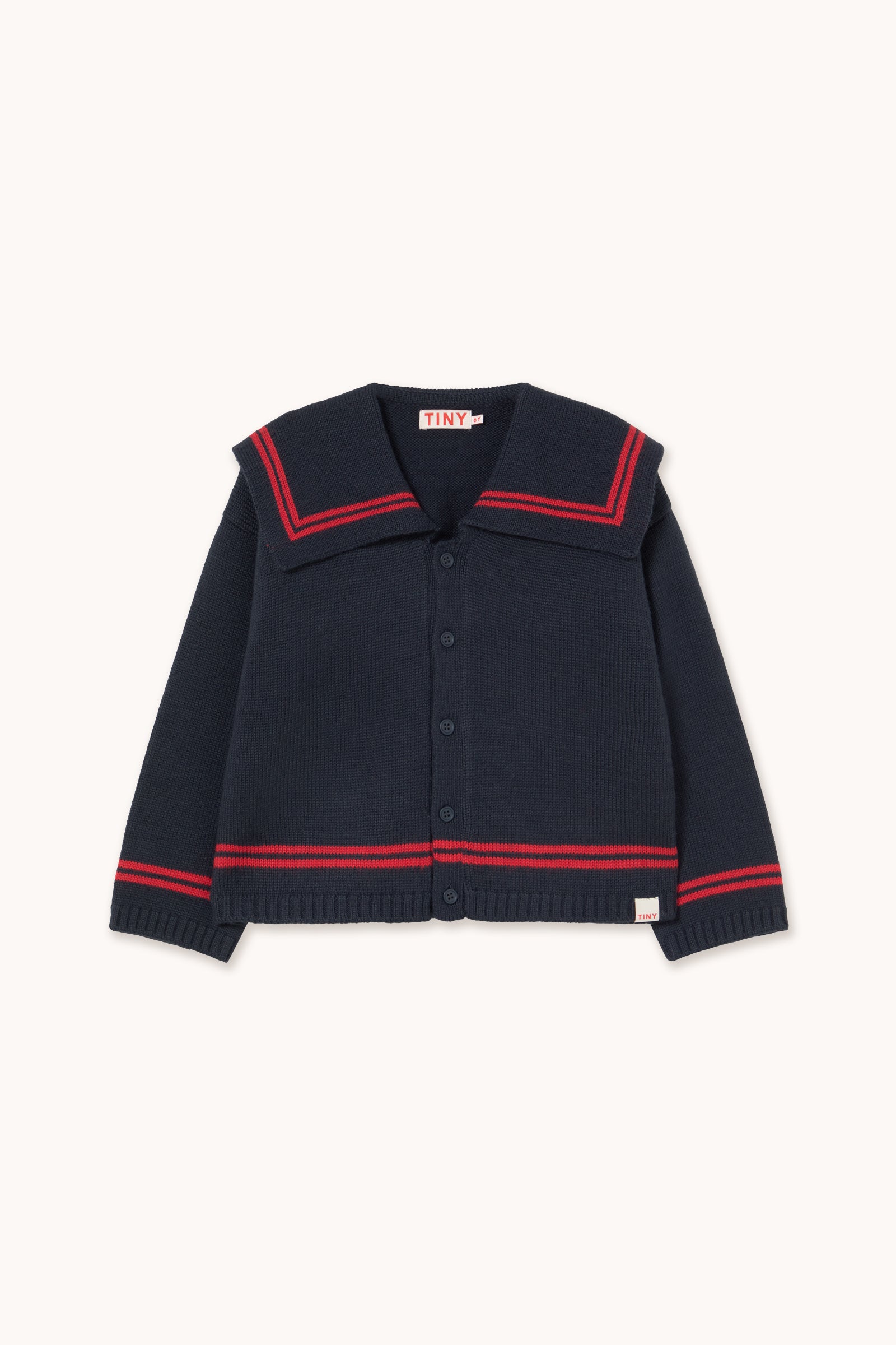STRIPES TINY CARDIGAN navy