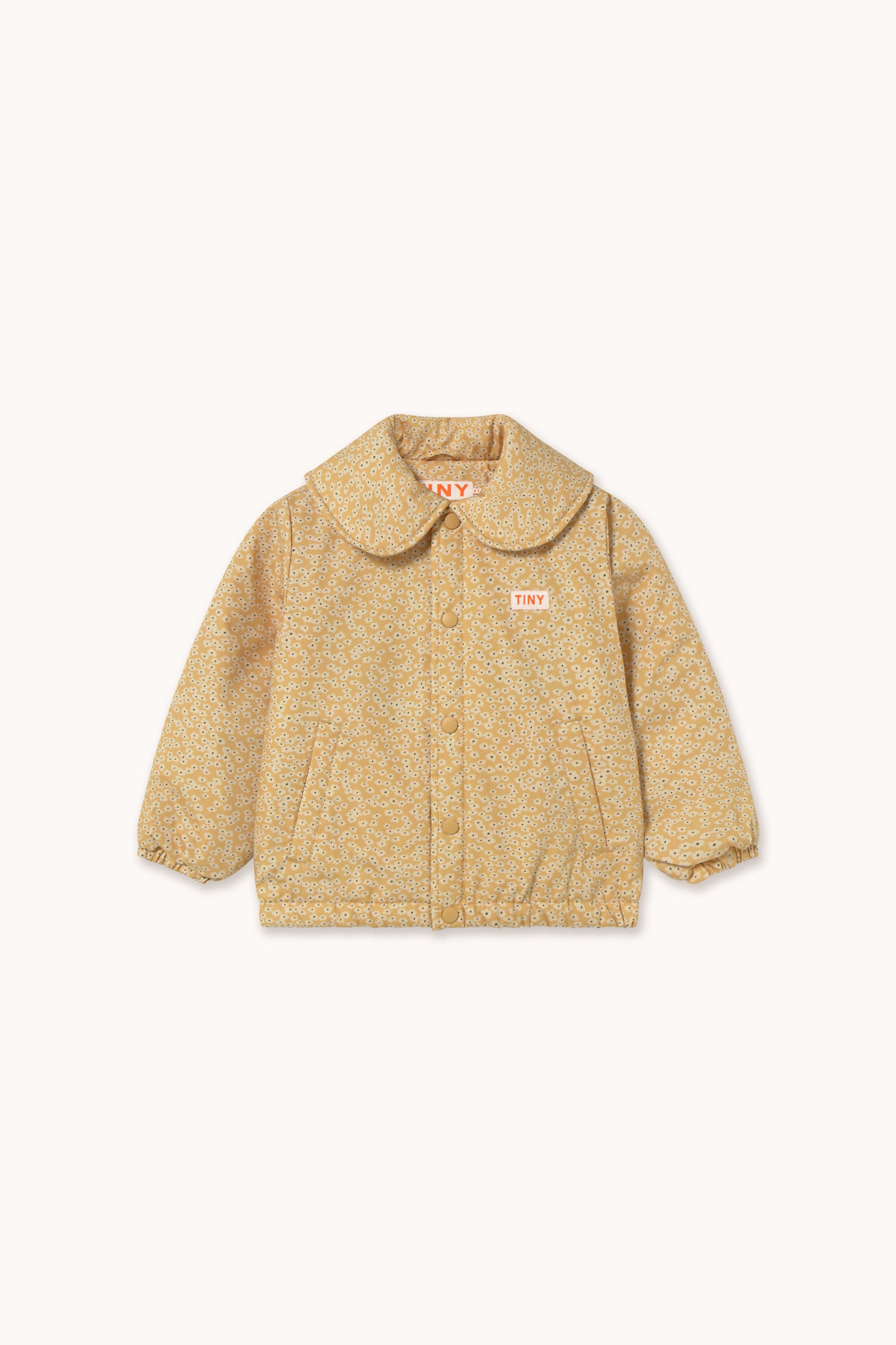 SMALL FLOWERS PADDED JACKET pale ochre