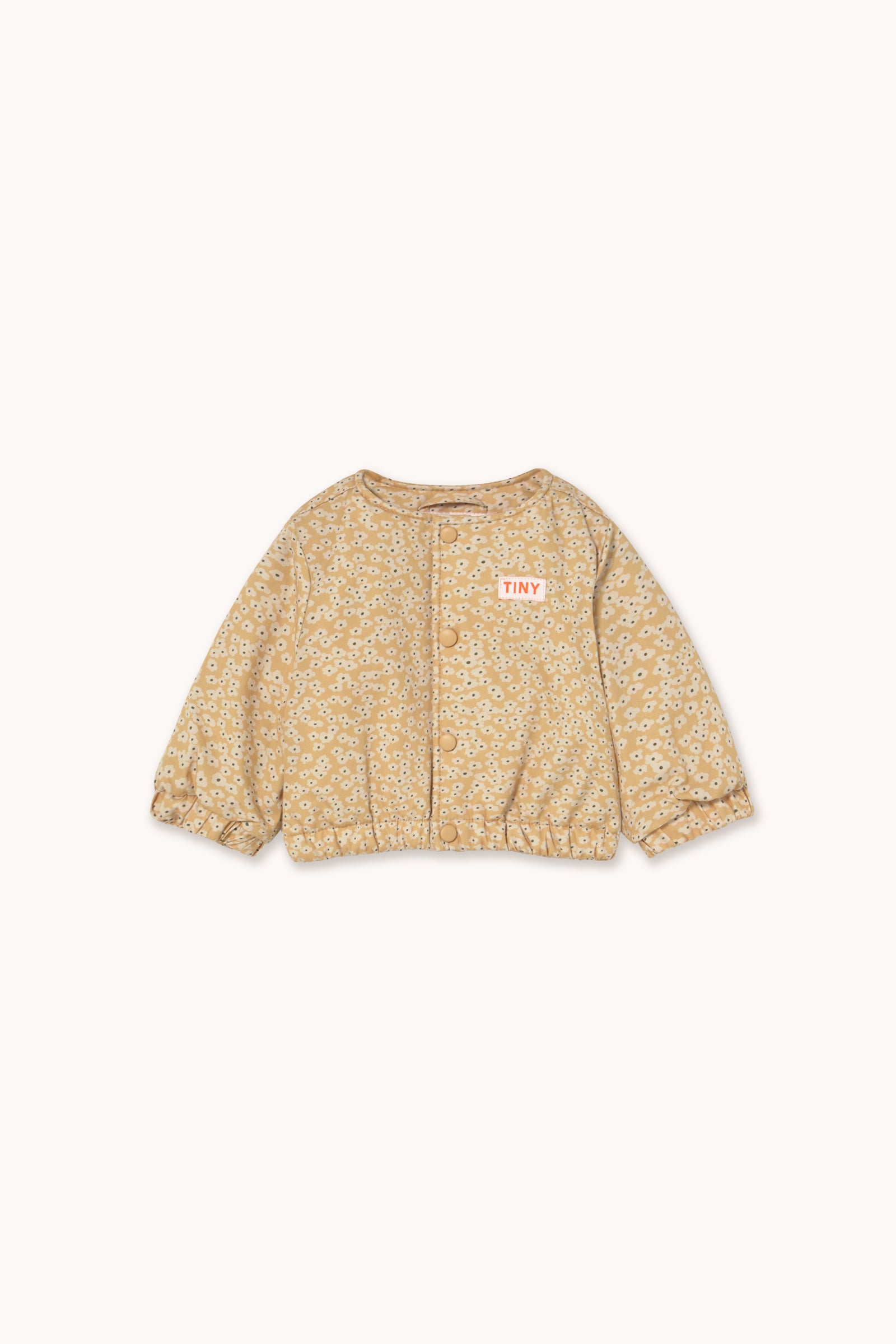 SMALL FLOWERS BABY JACKET pale ochre