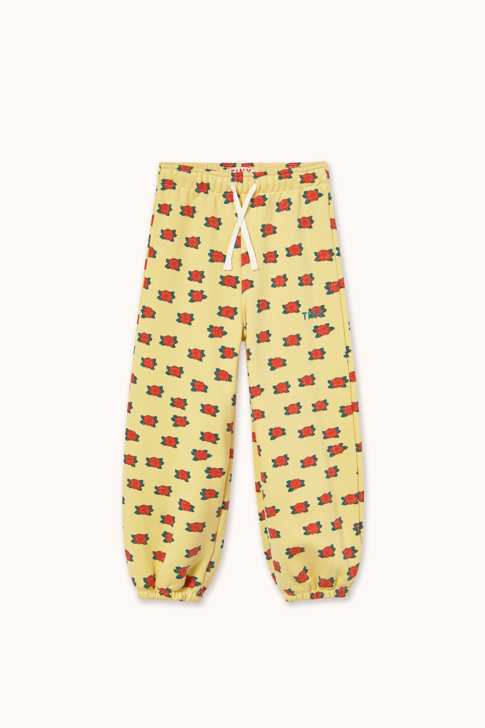 CAMELIAS PATTERN SWEATPANT dusty yellow