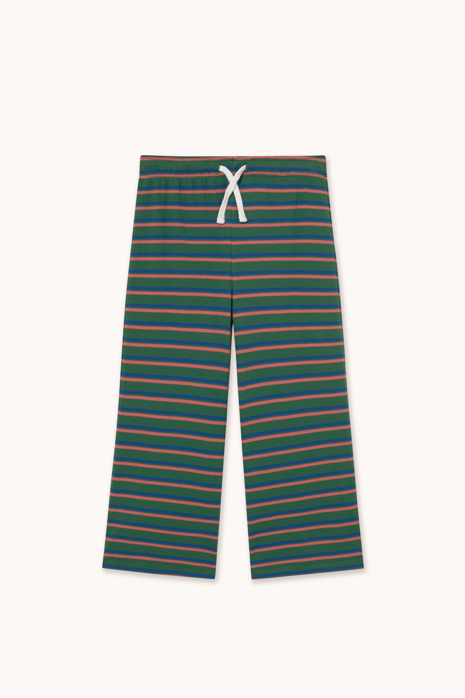 DUO STRIPES RIB PANT dark green