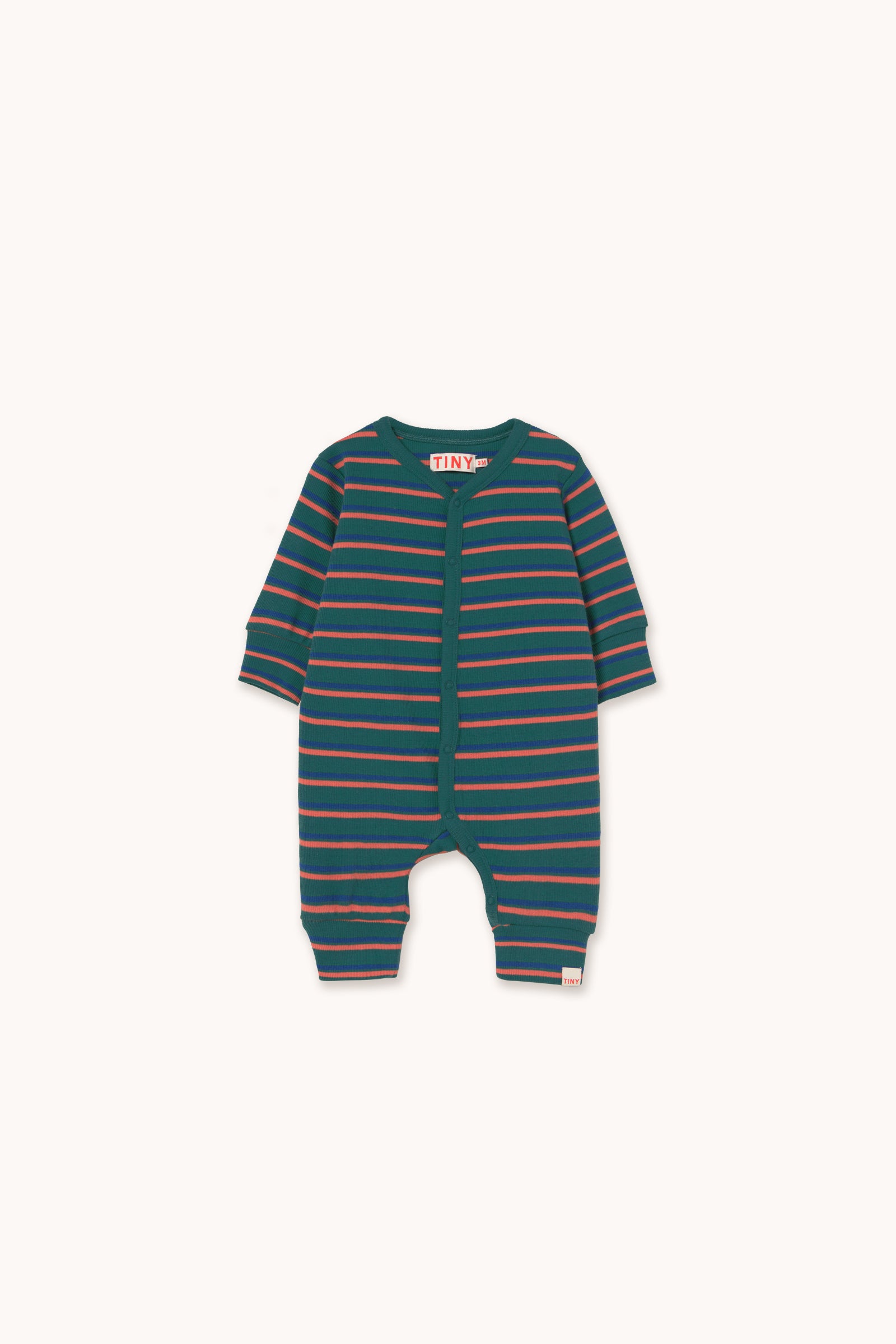 DUO STRIPES RIB ONE-PIECE dark green