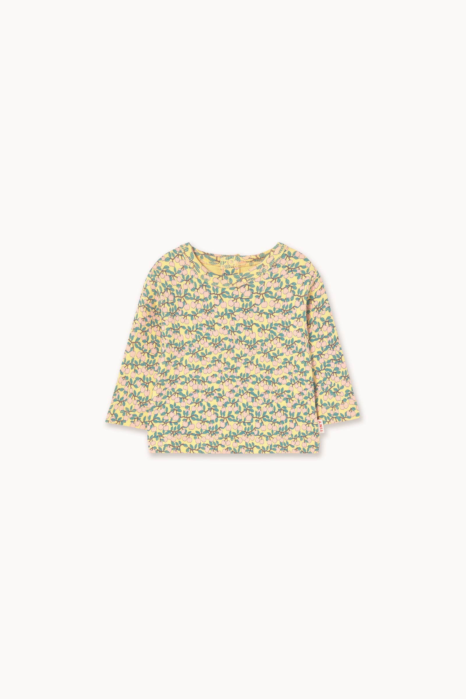MINI APPLES AOP RIB BABY TEE mellow yellow