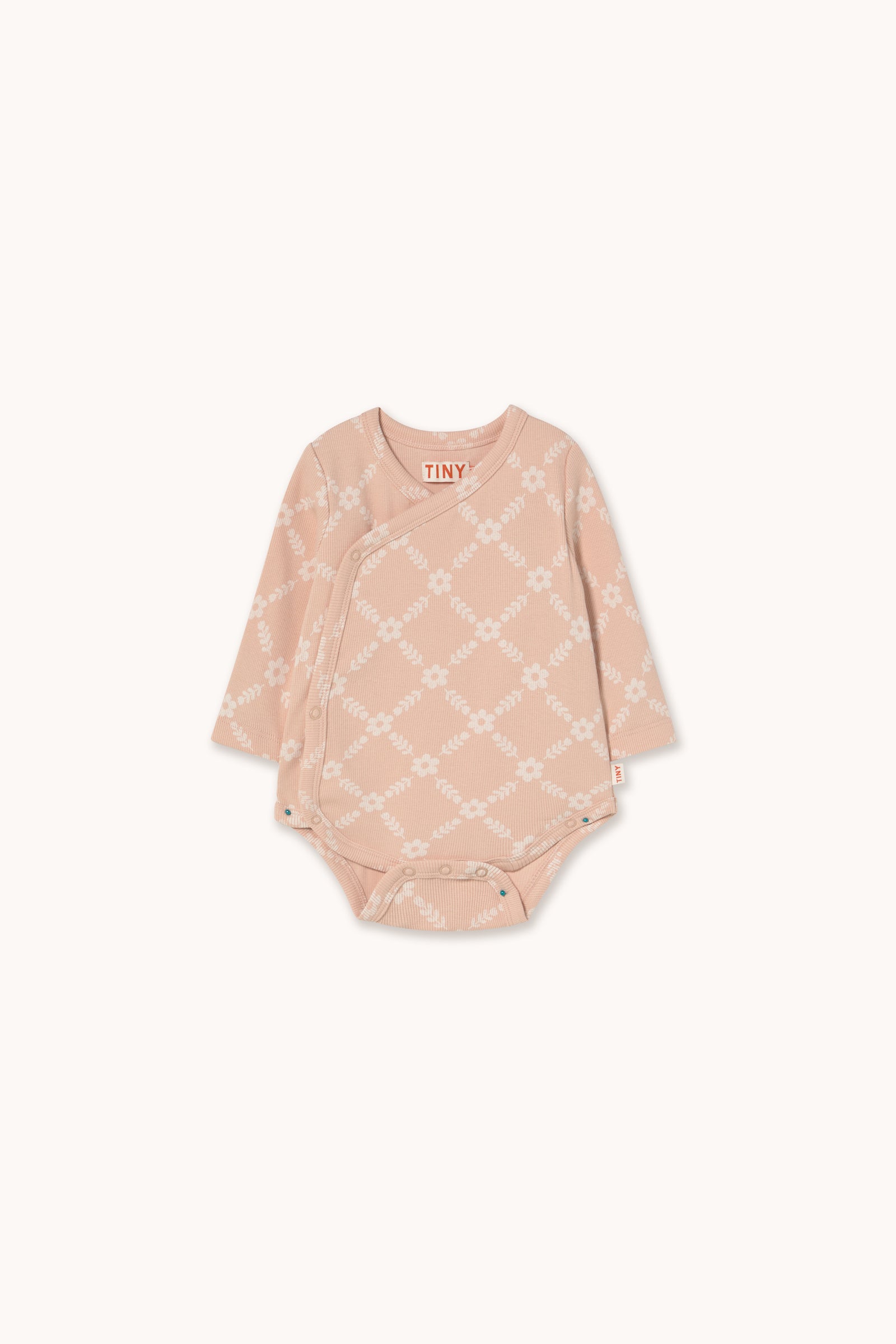 FLOWER GRID RIB CROSSED BODY wild rose