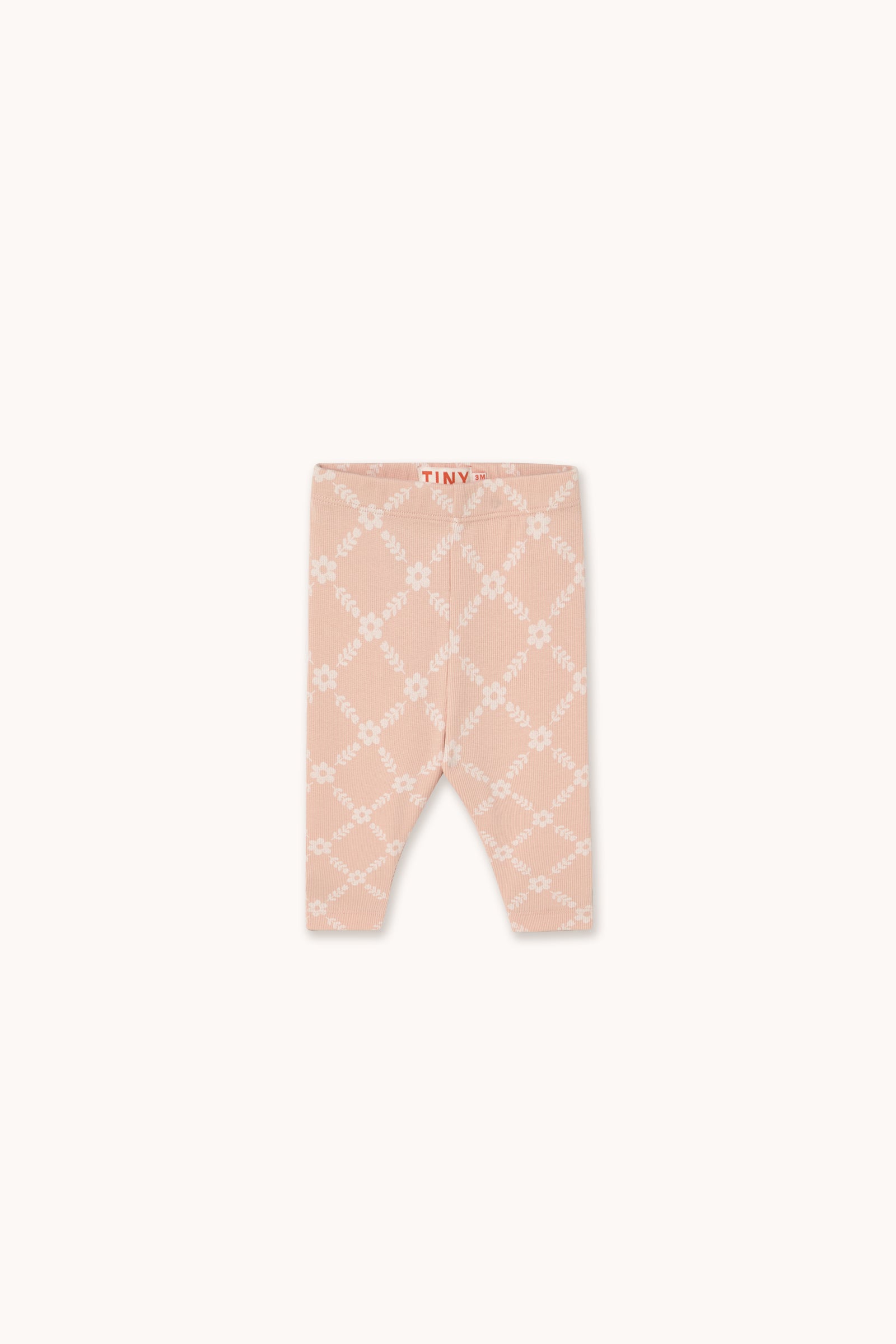 FLOWER GRID RIB BABY PANT wild rose