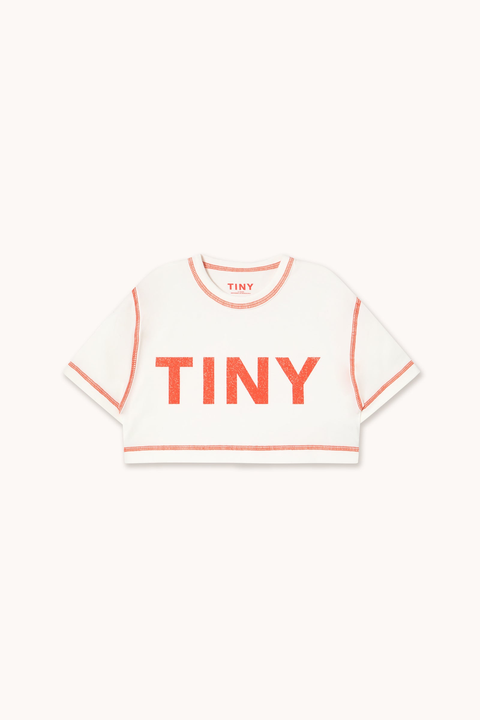 CONTRAST CROP TEE off-white