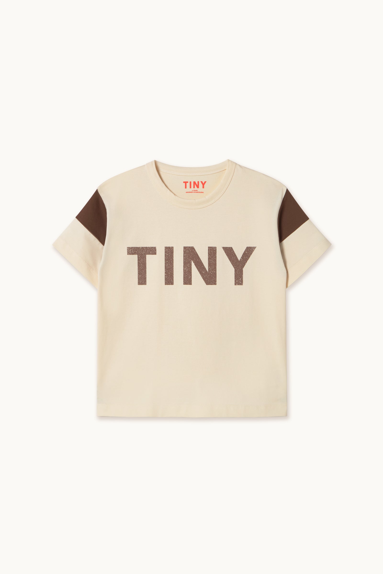 TINY COLOR BLOCK TEE light cream