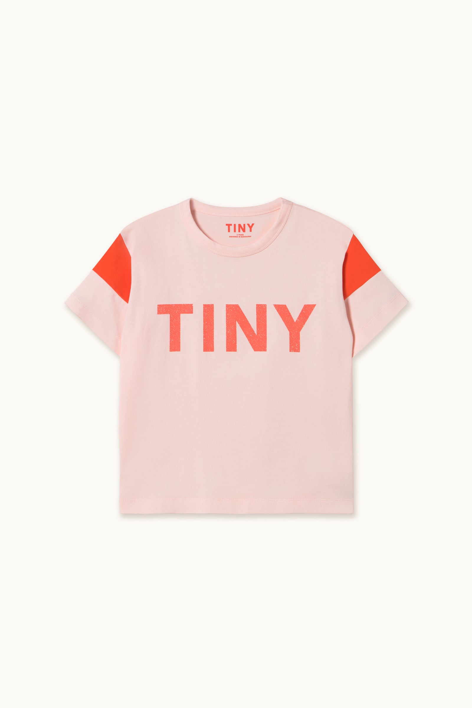TINY COLOR BLOCK TEE pastel pink