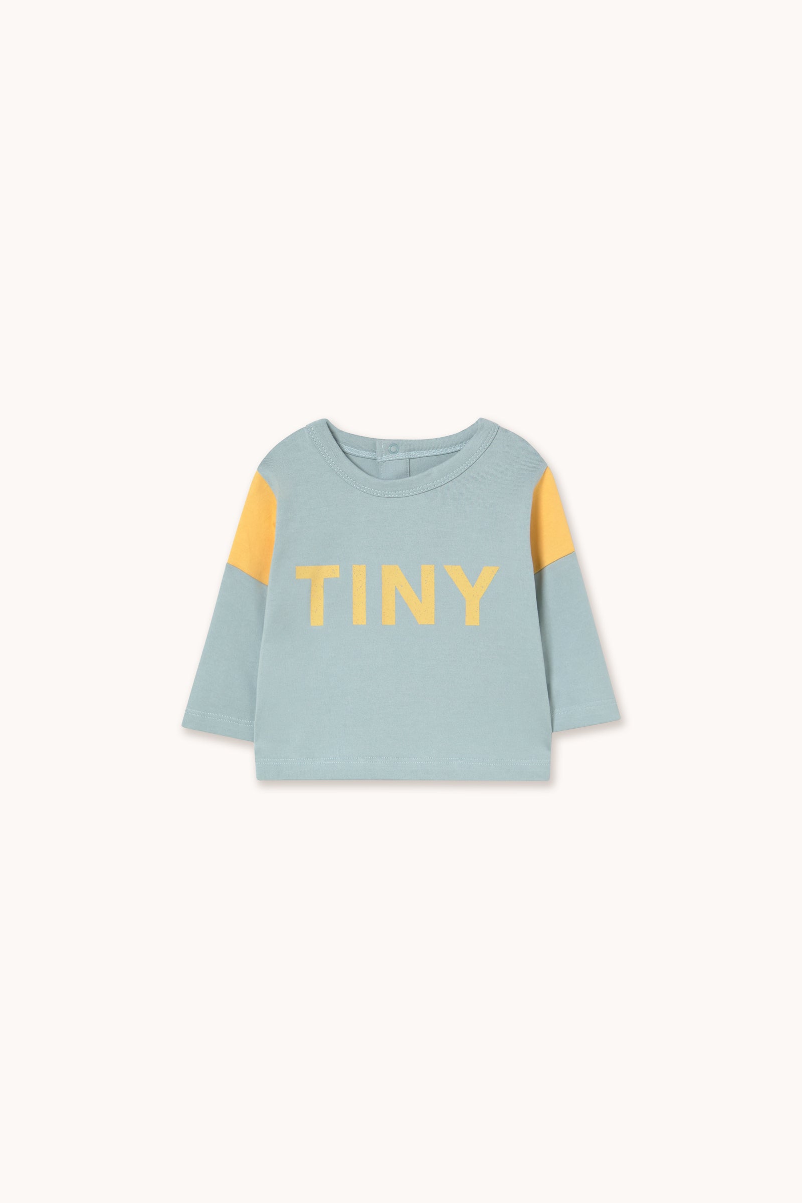 TINY COLOR BLOCK BABY TEE warm grey
