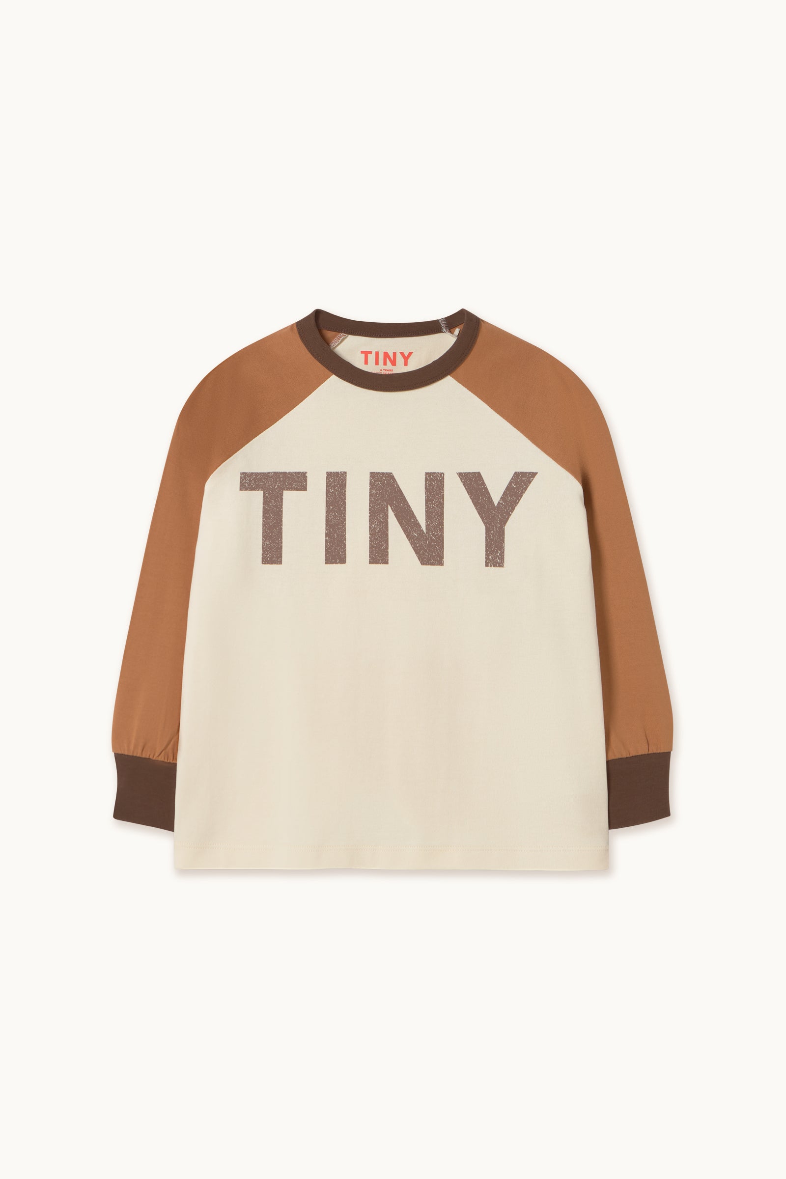 TINY COLOR BLOCK RAGLAN SLEEVE TEE light cream