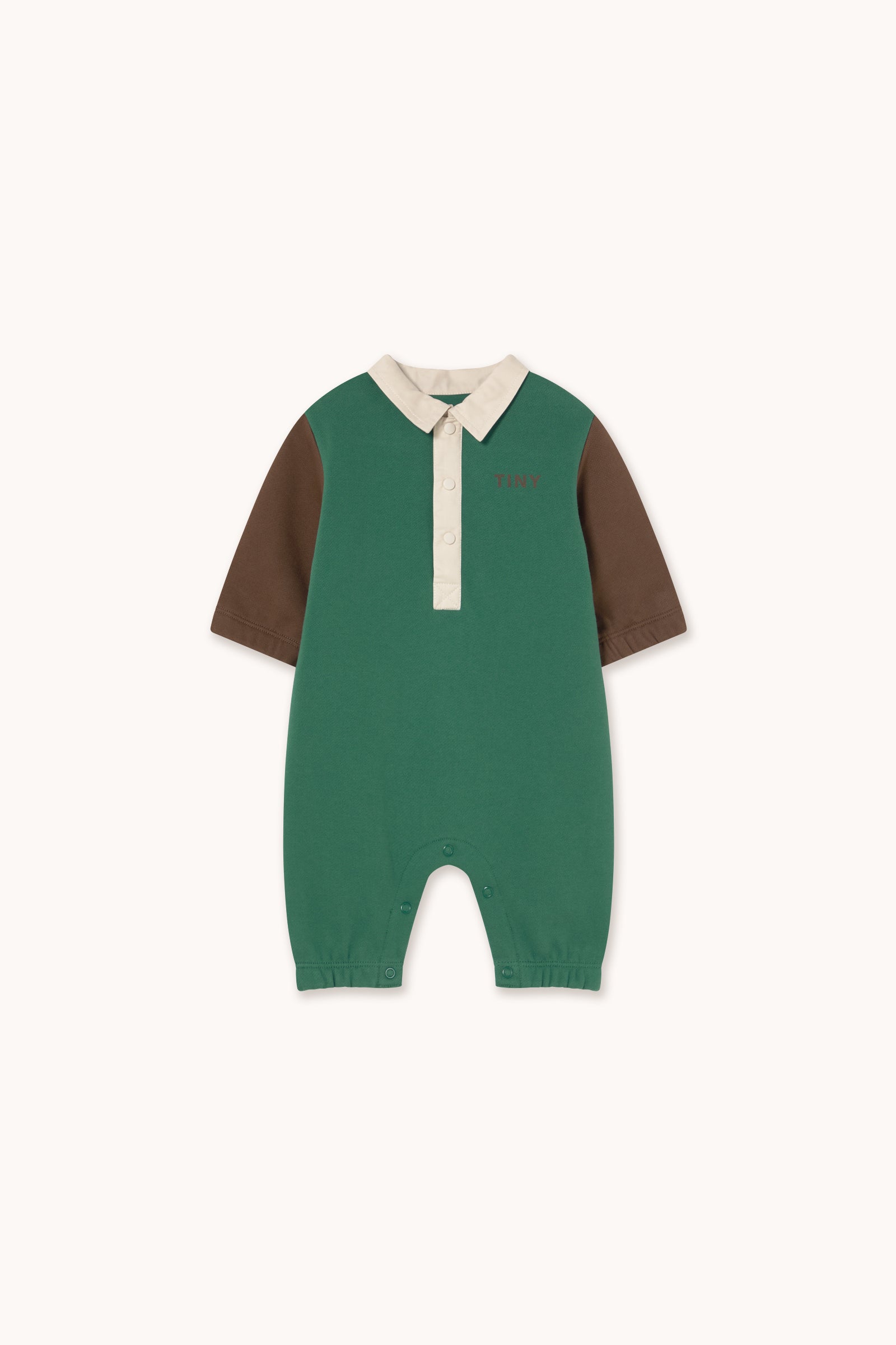 COLOR BLOCK POLO ONE-PIECE dark green