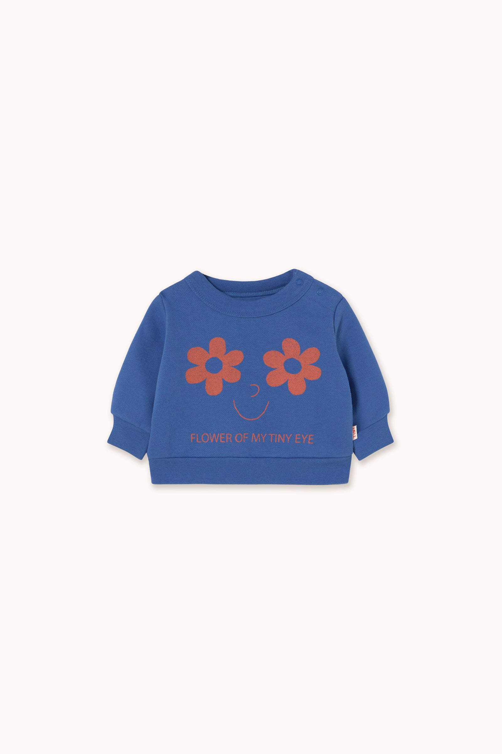 FLOWERS EYES GRAPHIC BABY SWEATSHIRT dark blue