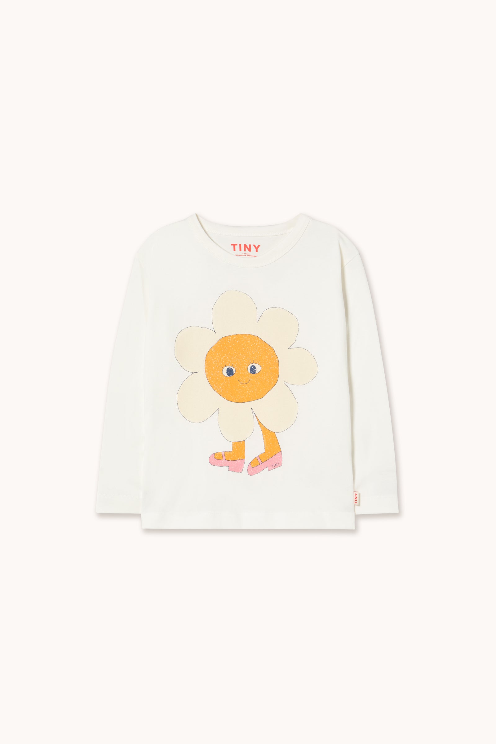FLOWER GRAPHIC SLEEVE TEE off-white
