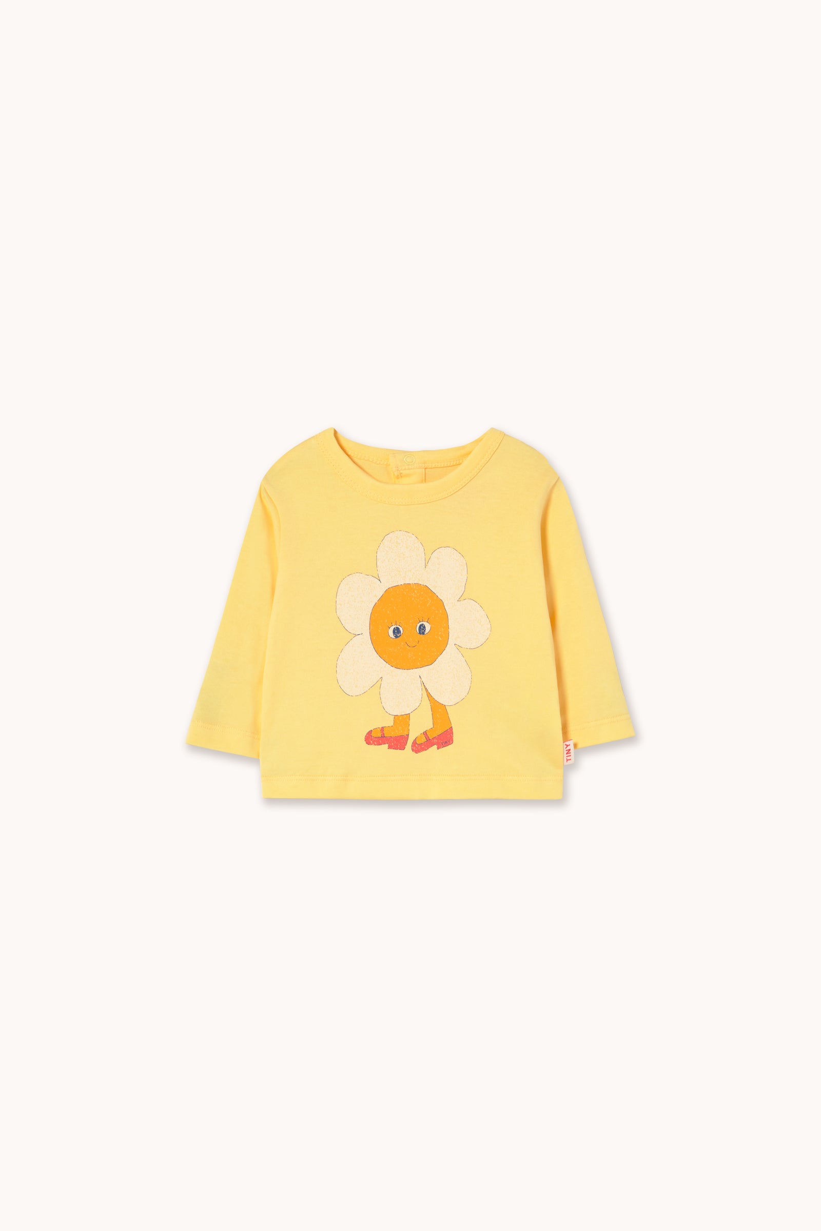 FLOWER GRAPHIC BABY TEE mellow yellow