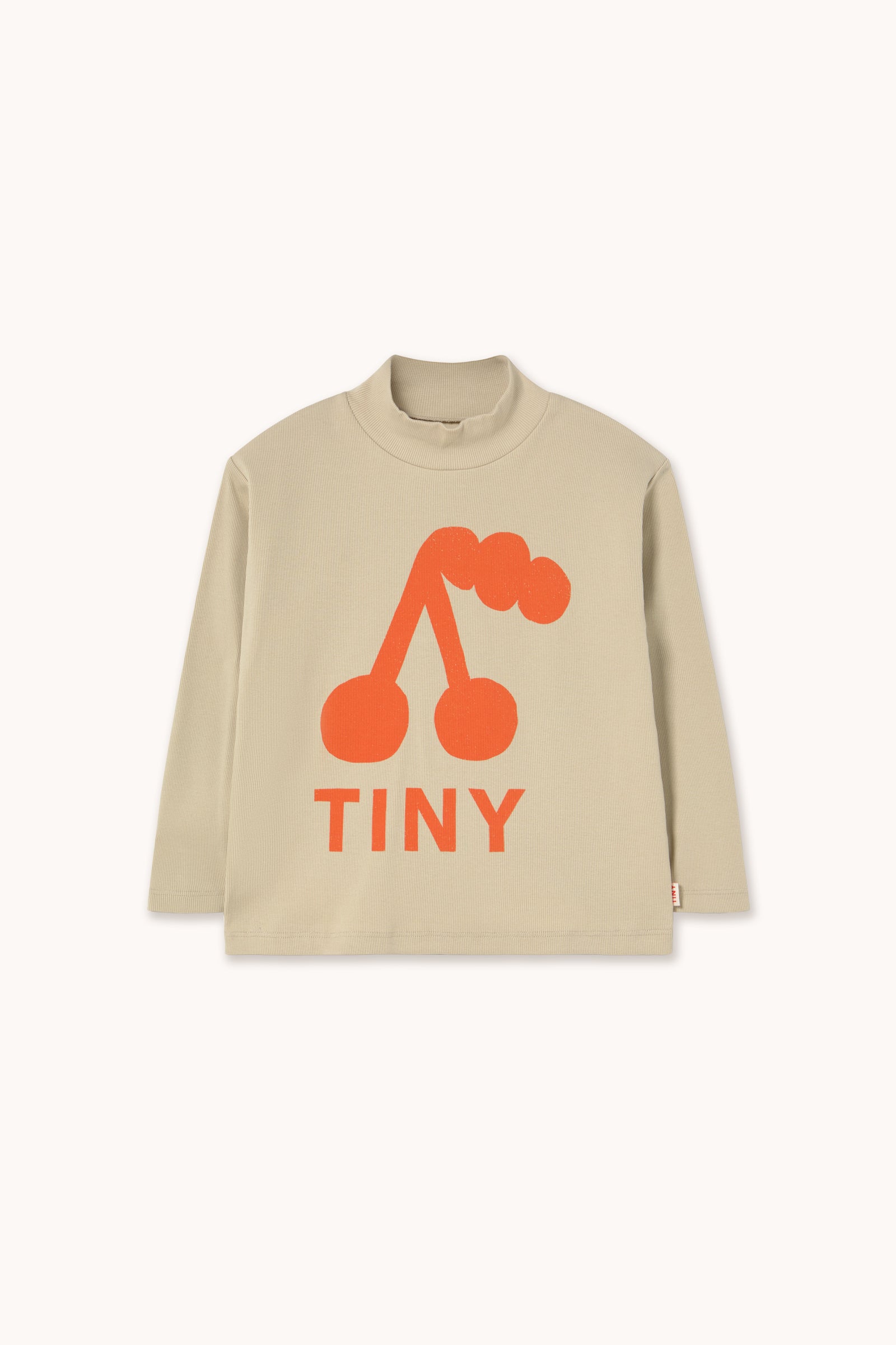 CHERRY GRAPHIC RIB MOCKNECK dark vanilla