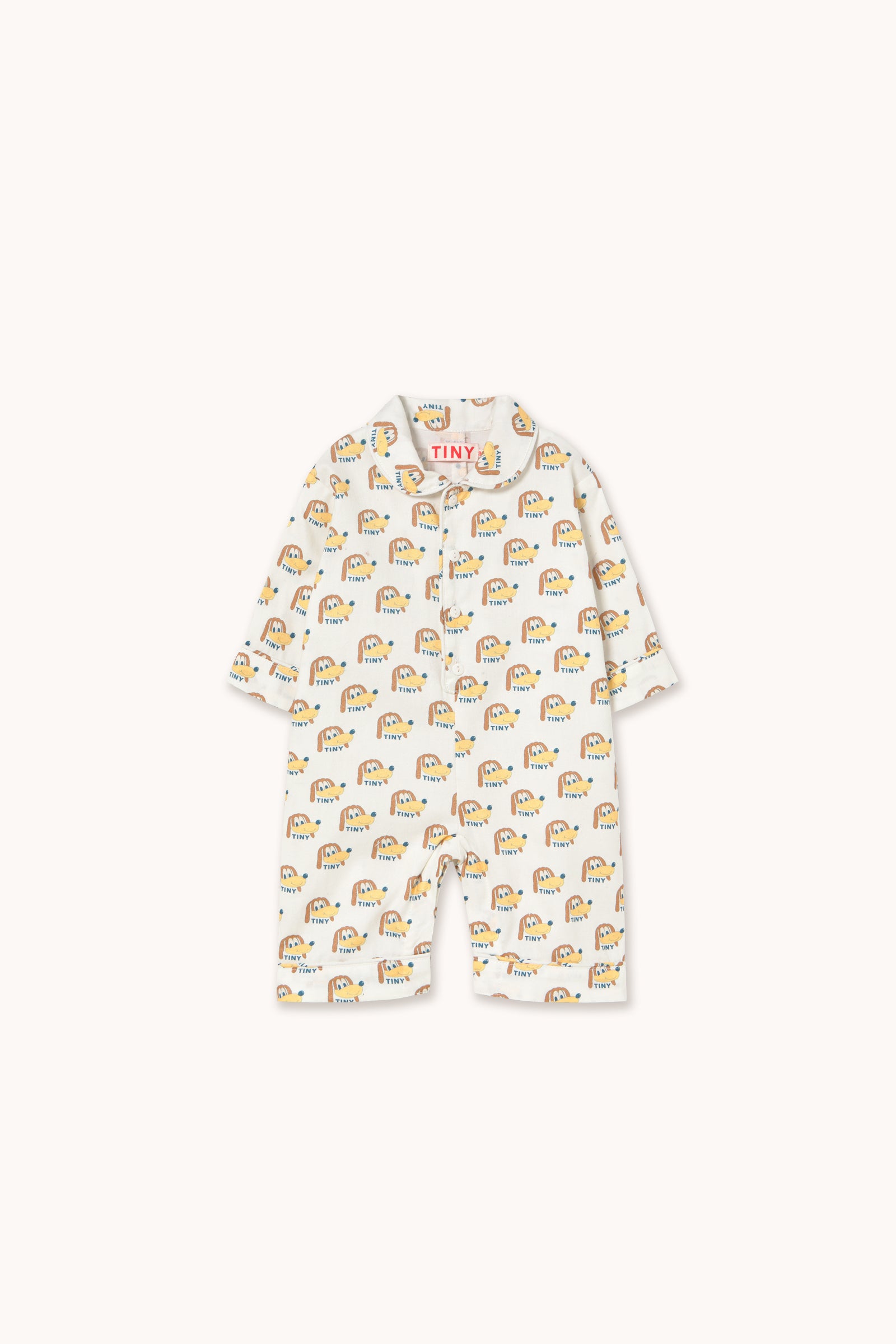 DOGS BABY ONE-PIECE off-white