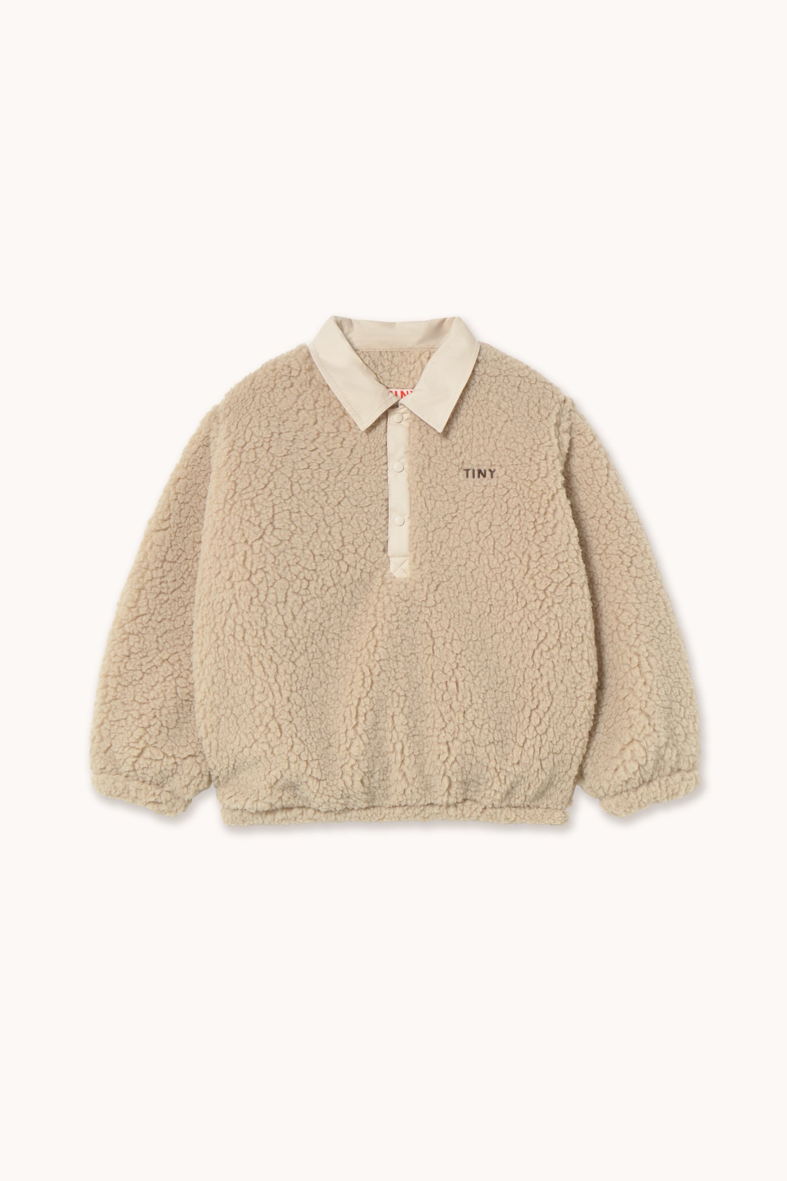 SHERPA COLLAR SWEATSHIRT dark vanilla