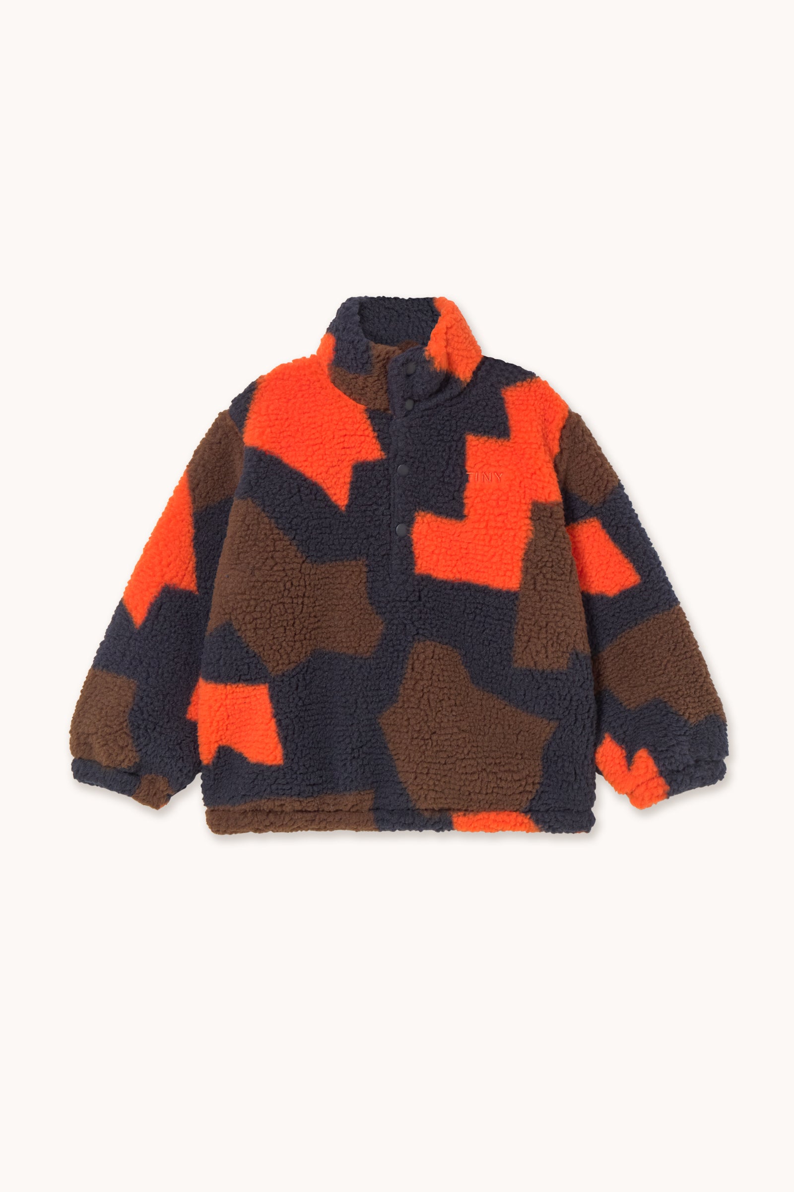 ABSTRACT SHERPA SWEATSHIRT summer red