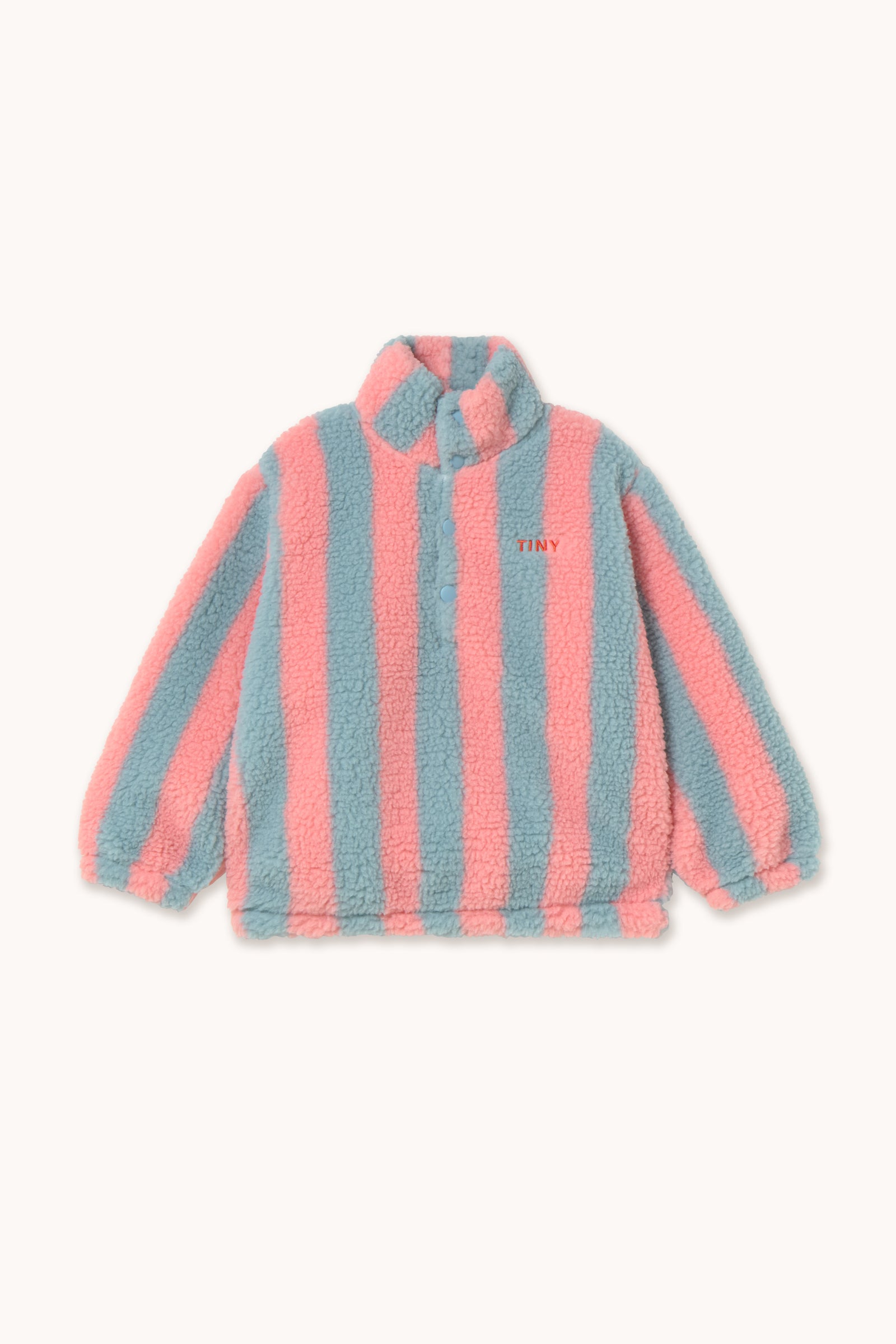 STRIPES SHERPA SWEATSHIRT warm grey/pink