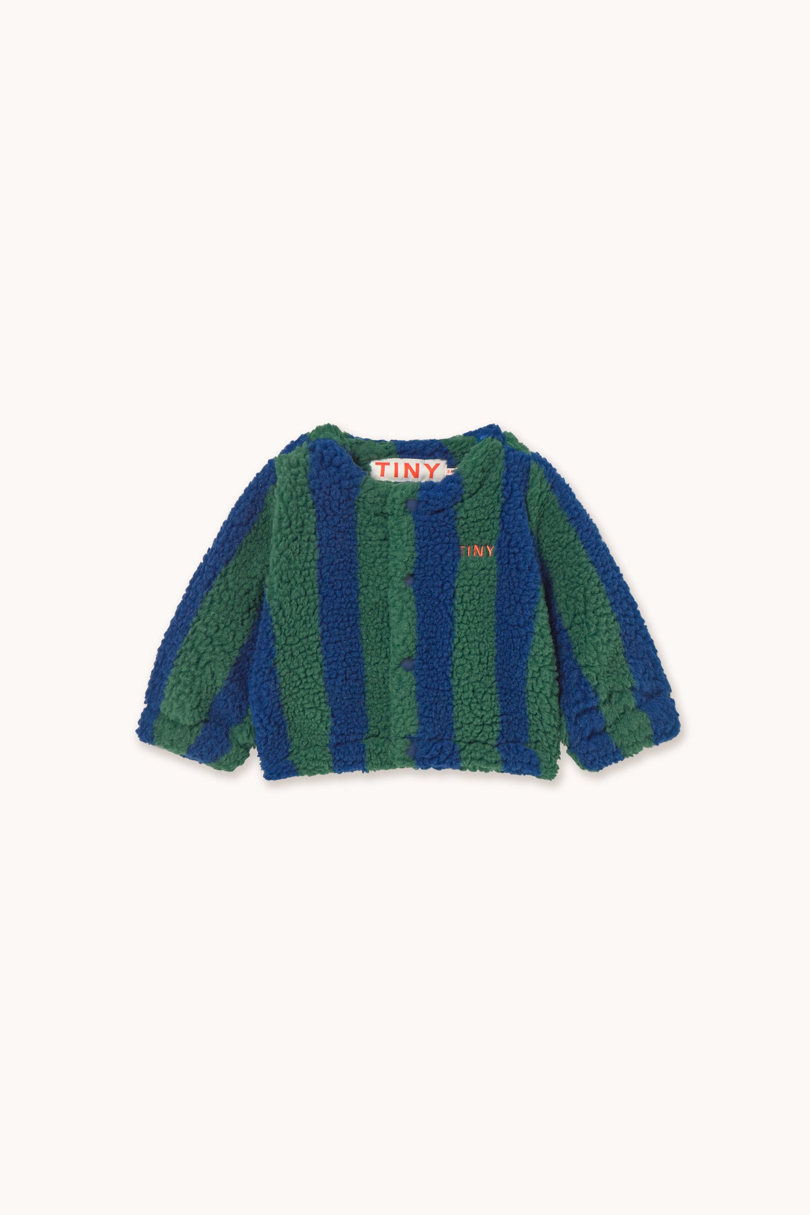 STRIPES BABY SHERPA JACKET dark green/light navy