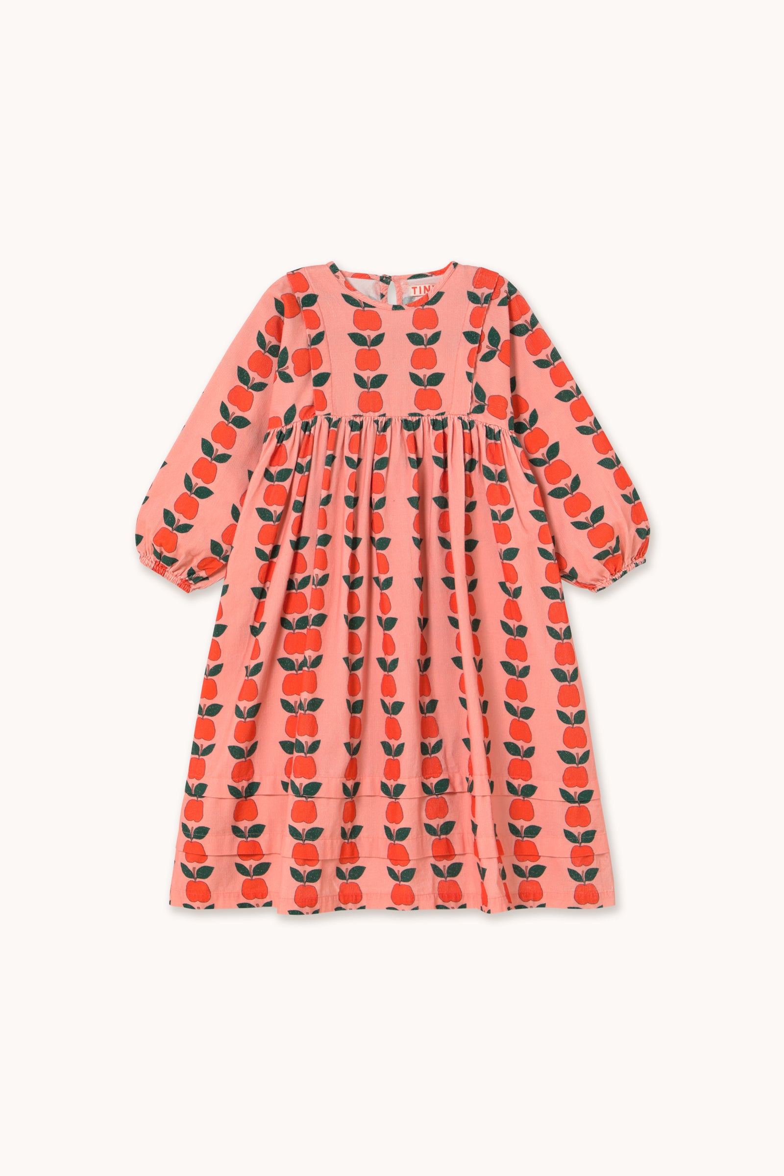 APPLE PLEATS DRESS pink