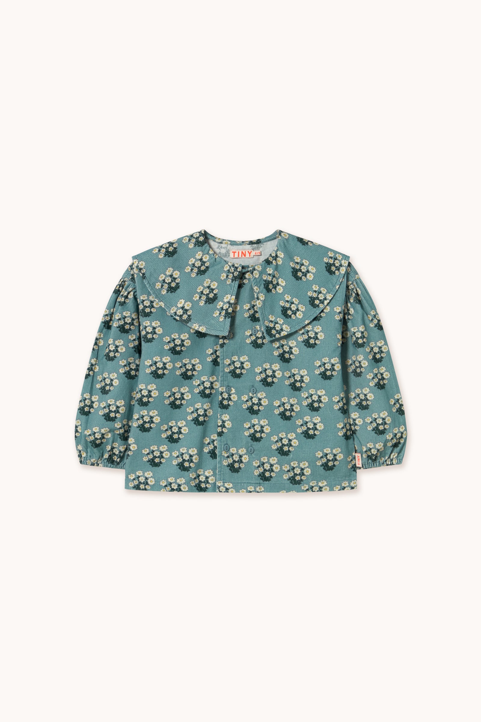 WHITE BOUQUET SHIRT teal