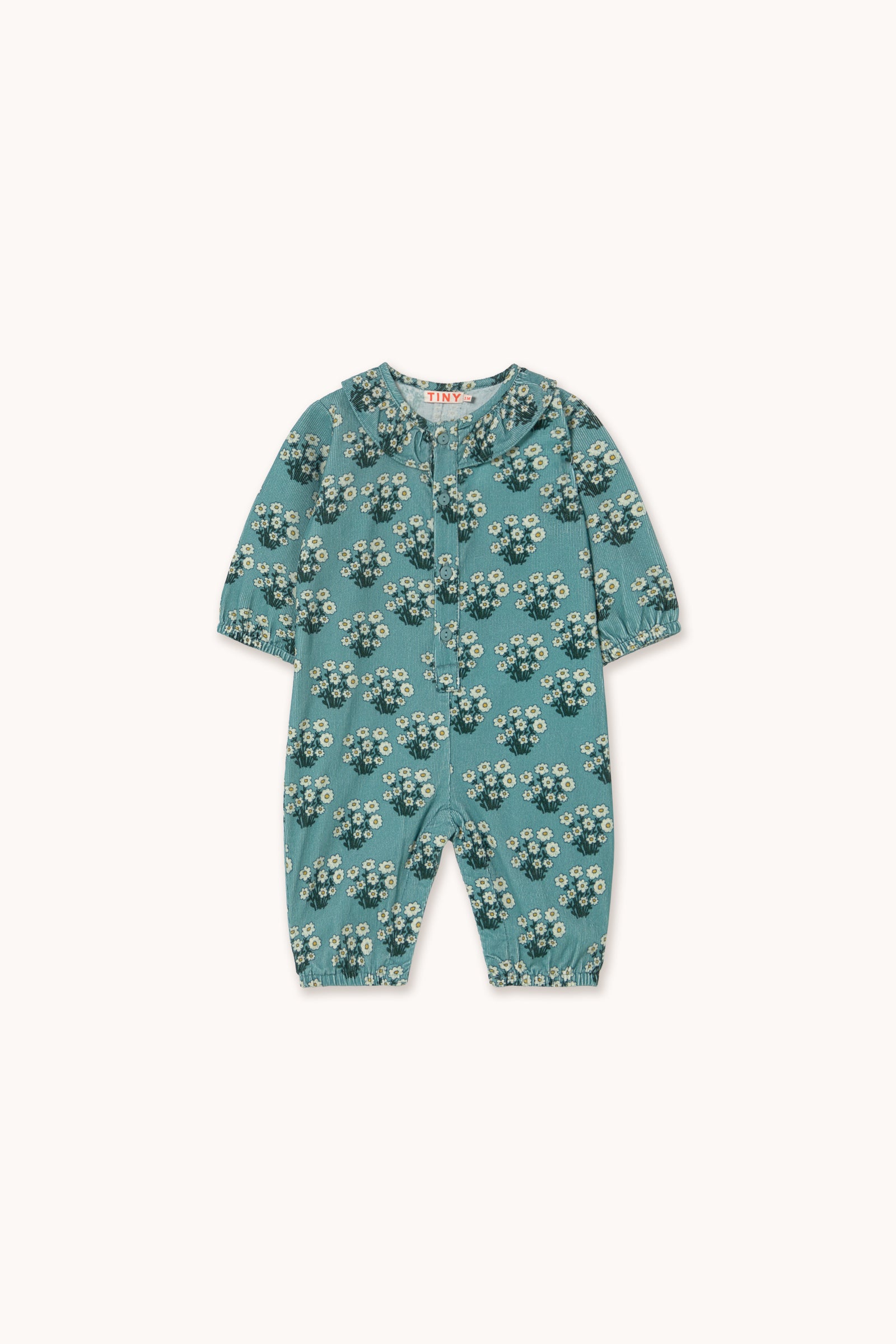 WHITE BOUQUET ONE-PIECE teal