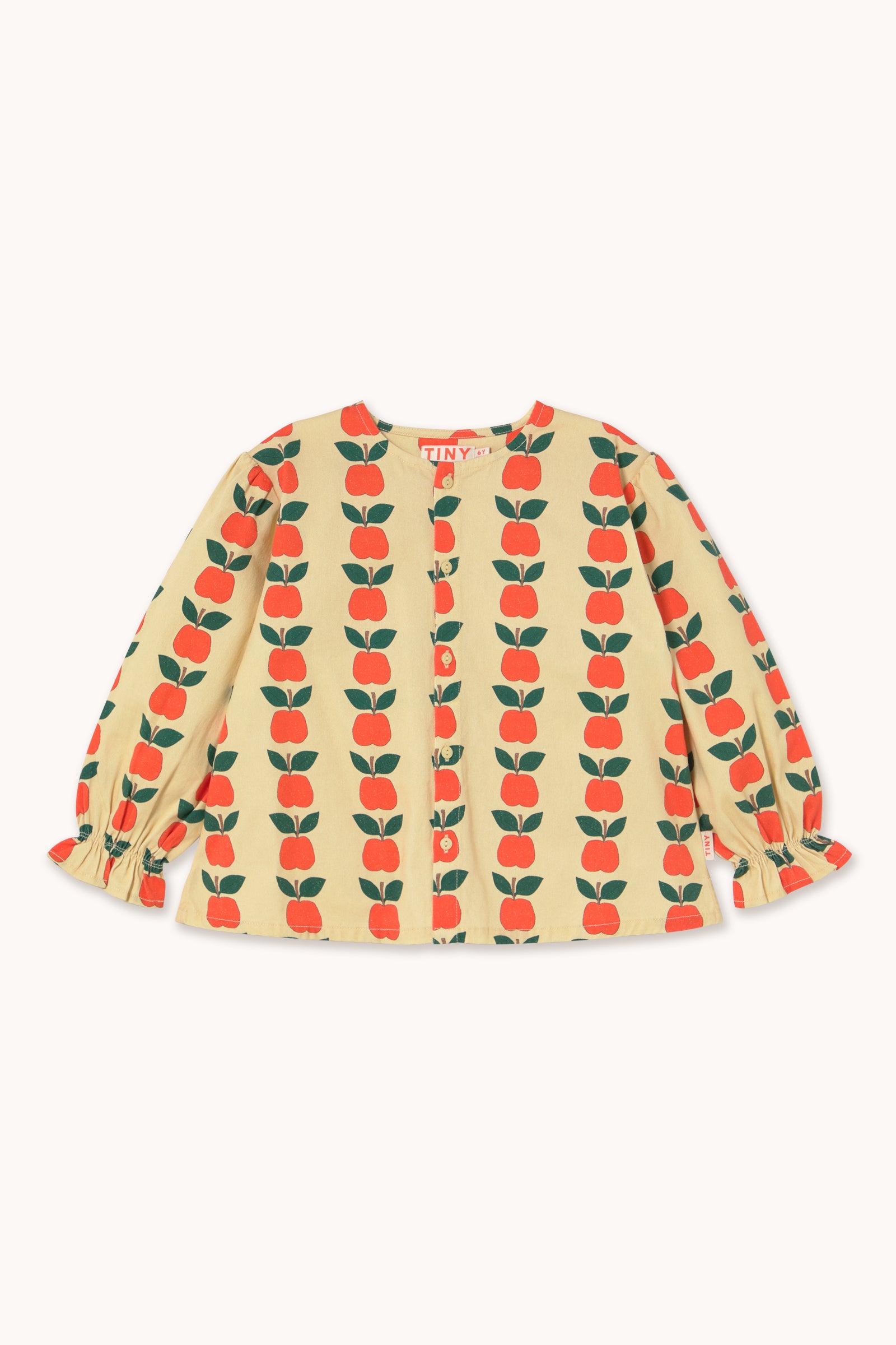 APPLES BUTTONED BLOUSE dusty yellow