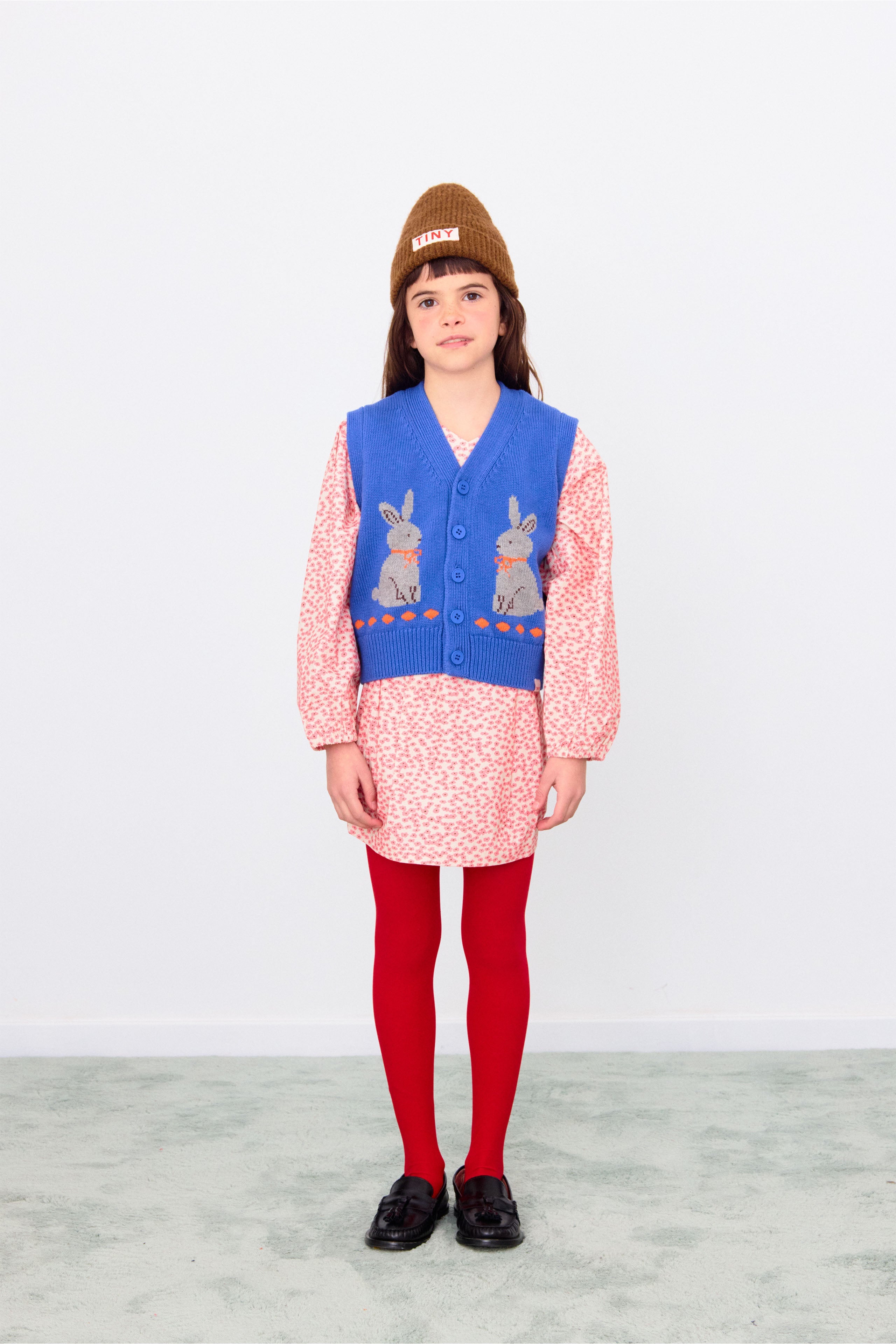 SMALL FLOWERS DRESS dark vanilla