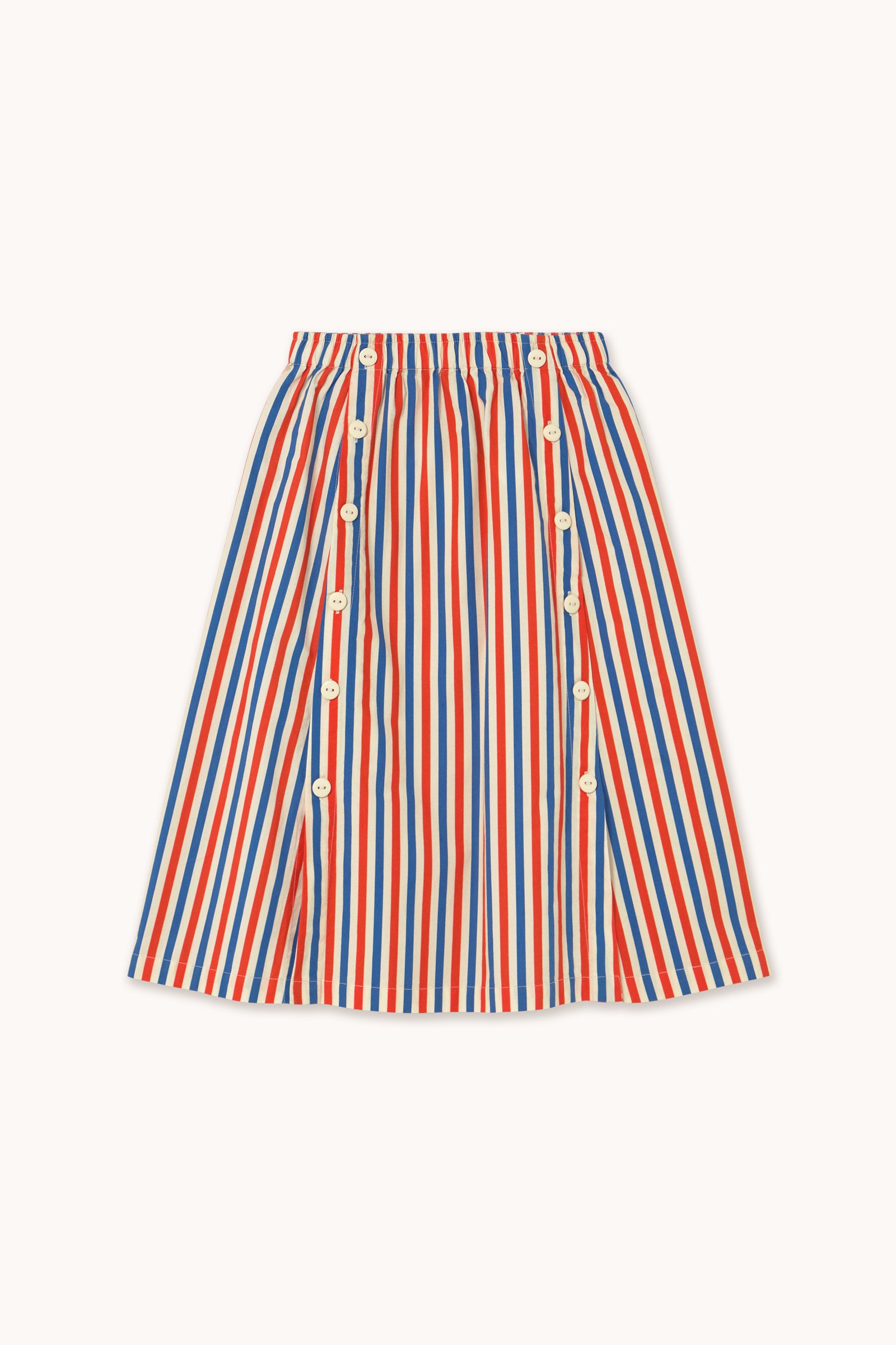 STRIPES WOVEN LONG SKIRT summer red
