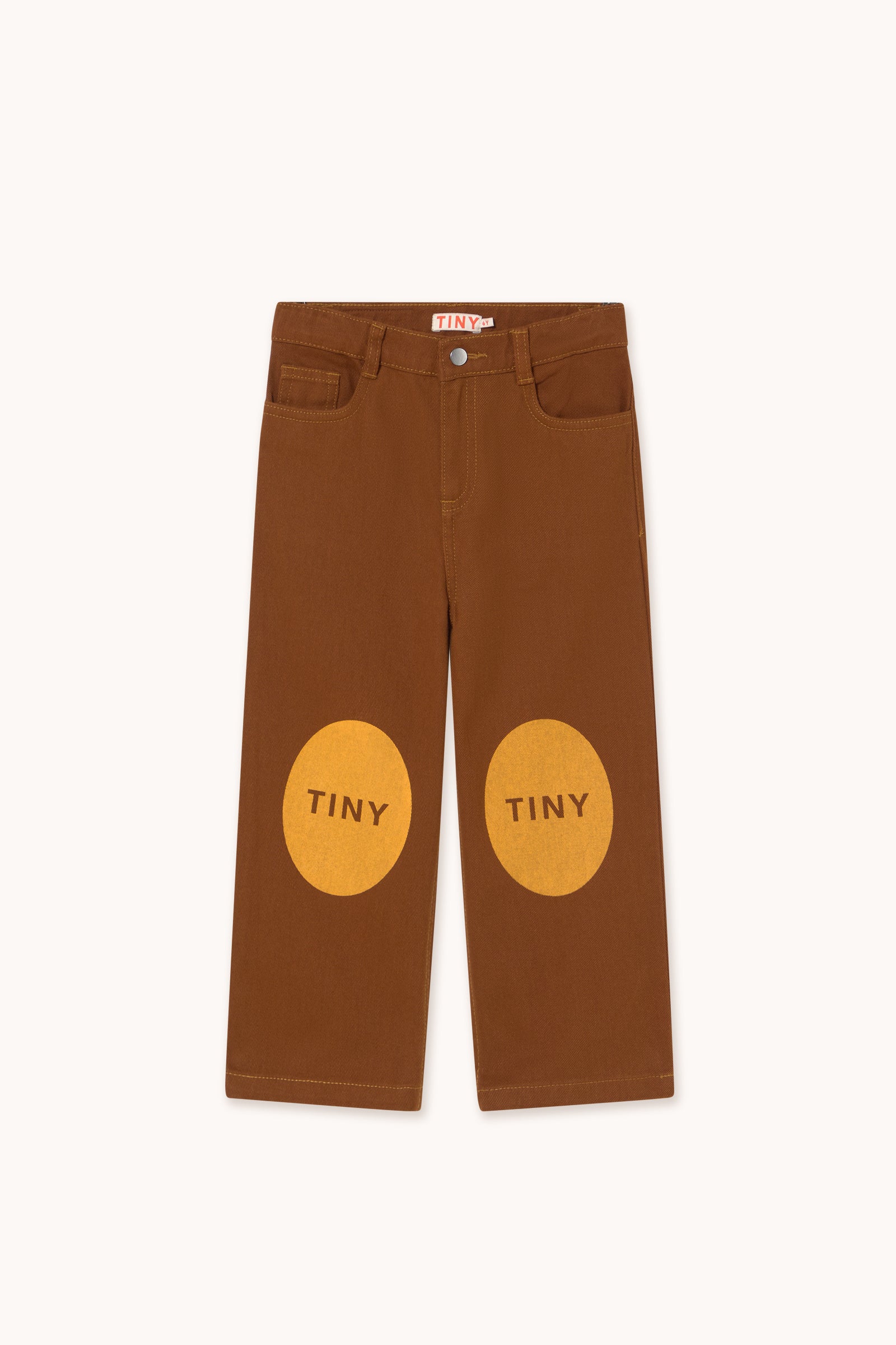 PRINTED JEANS brown denim