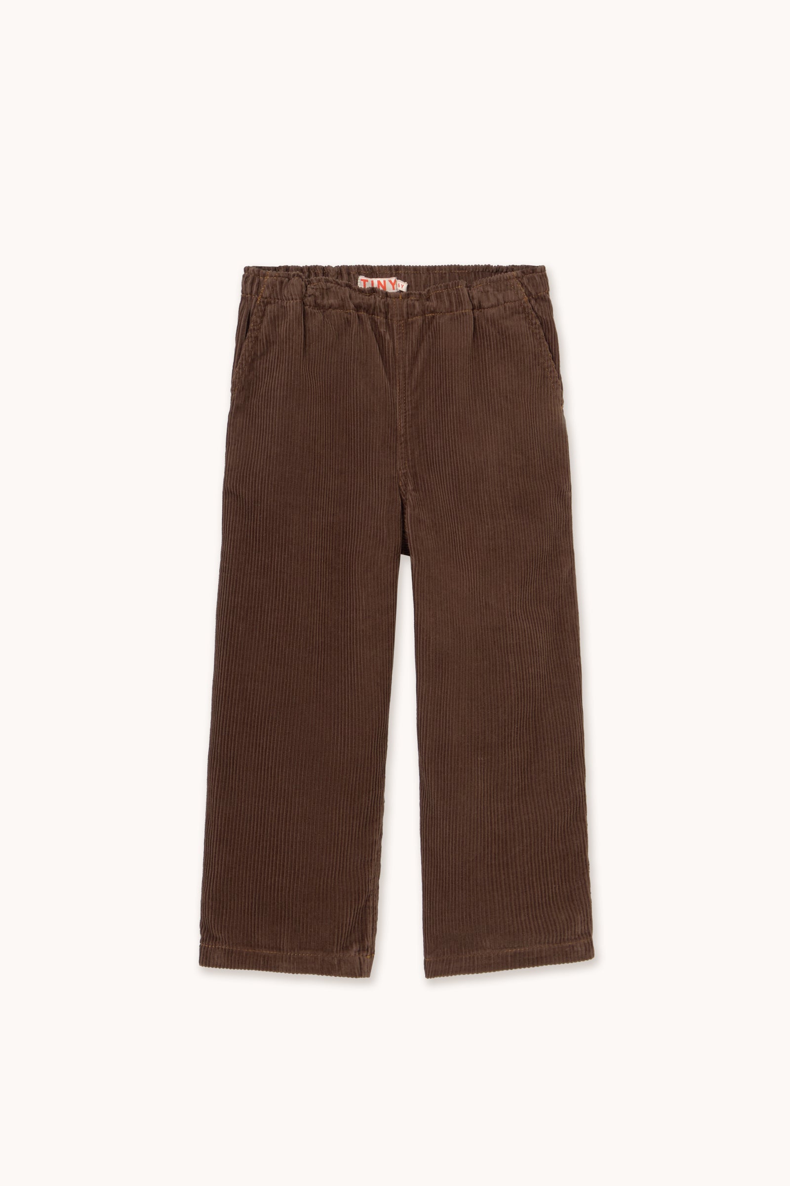 TINY SOLID WOVEN PANT dark brown