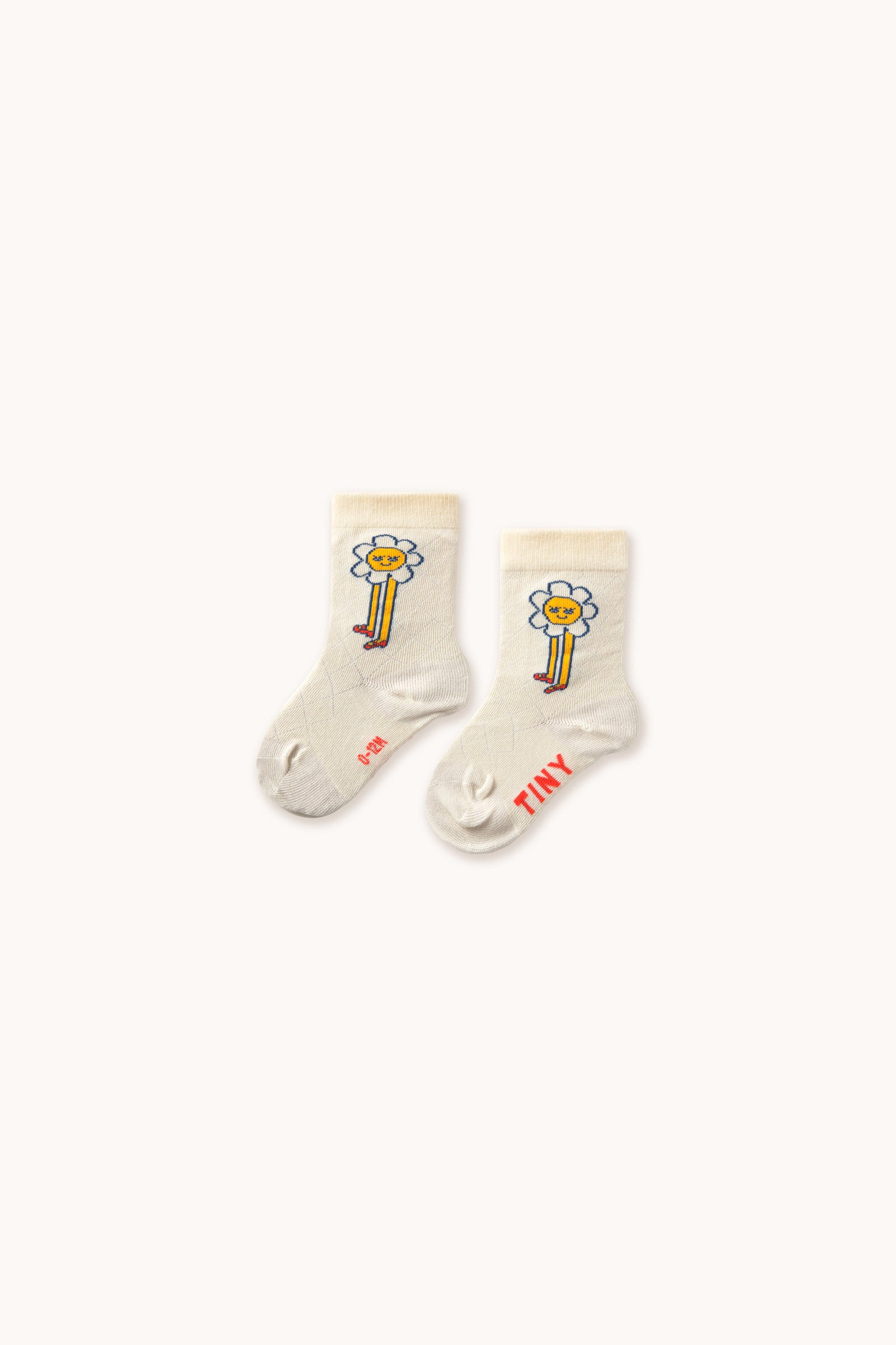 DAISIES MEDIUM HEIGHT SOCKS light cream