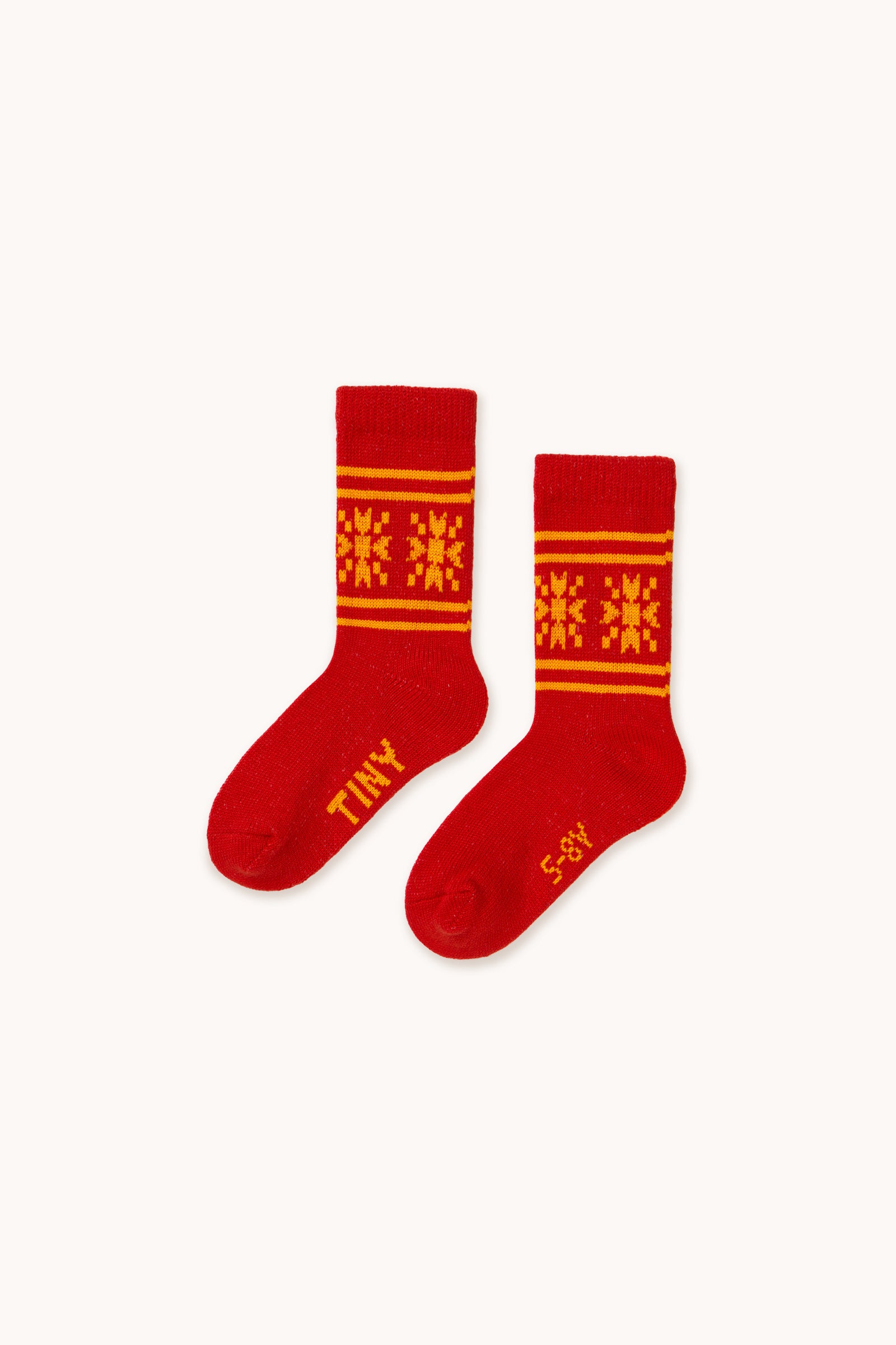 SNOW WOOL MEDIUM SOCKS summer red