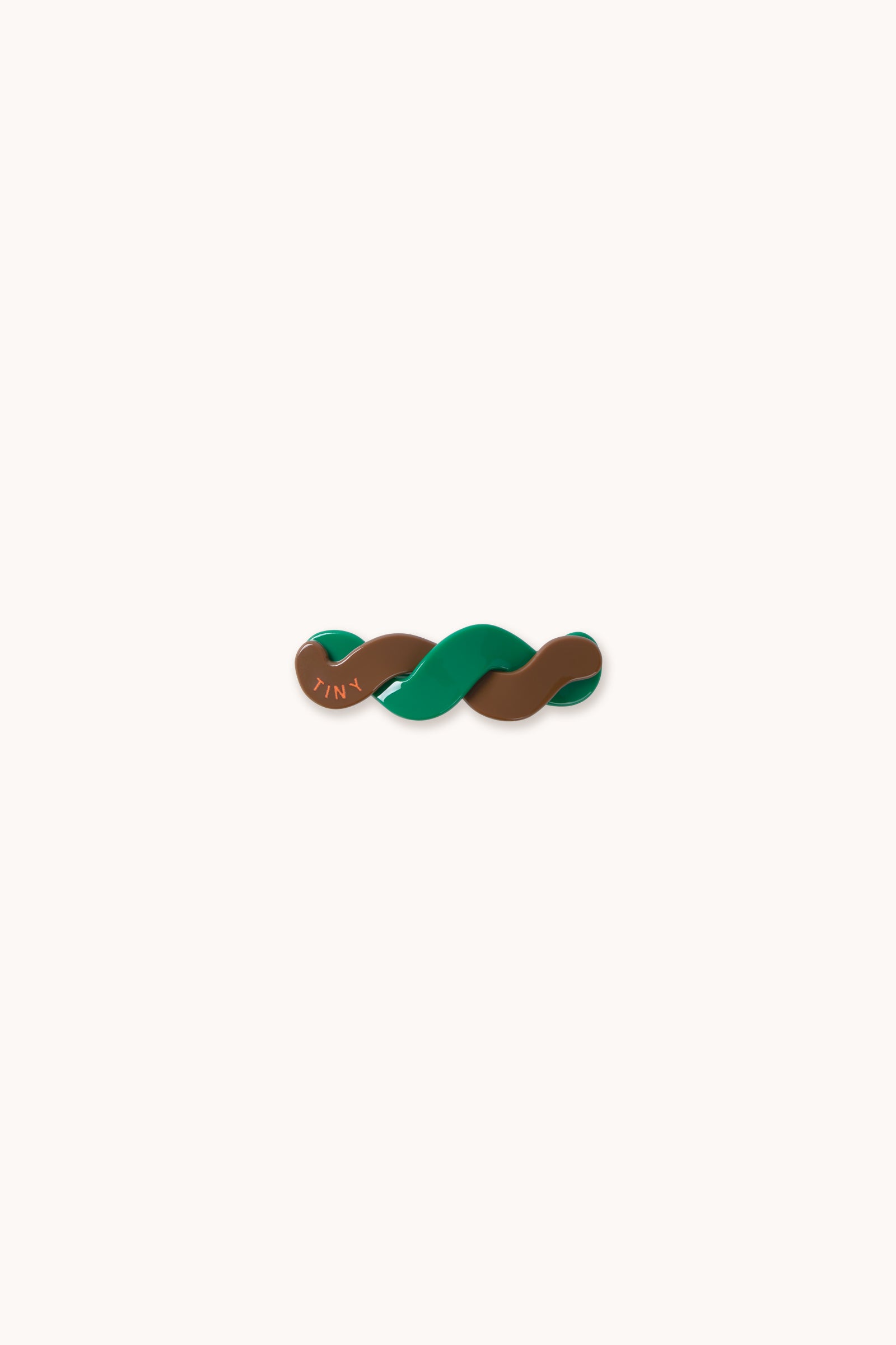 TINY BIG HAIR CLIP dark brown/dark emerald