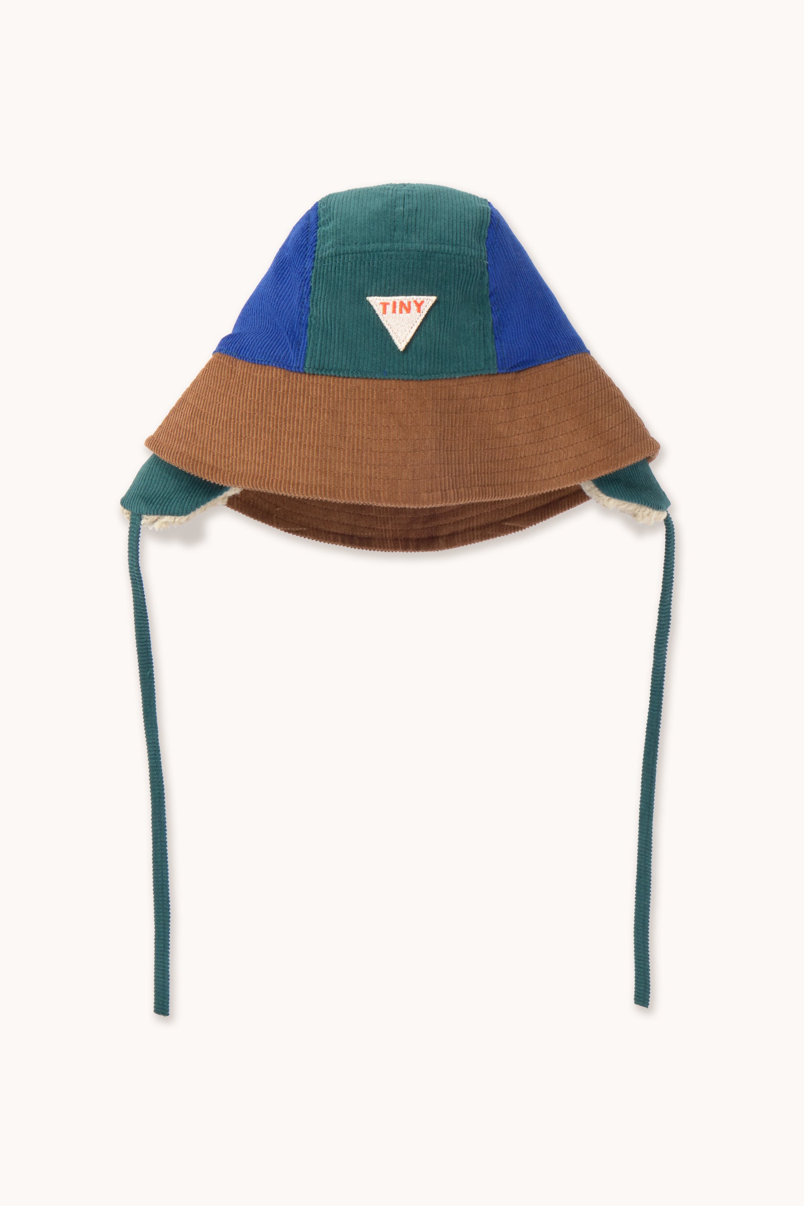 COLOR BLOCK BUCKET HAT dark brown