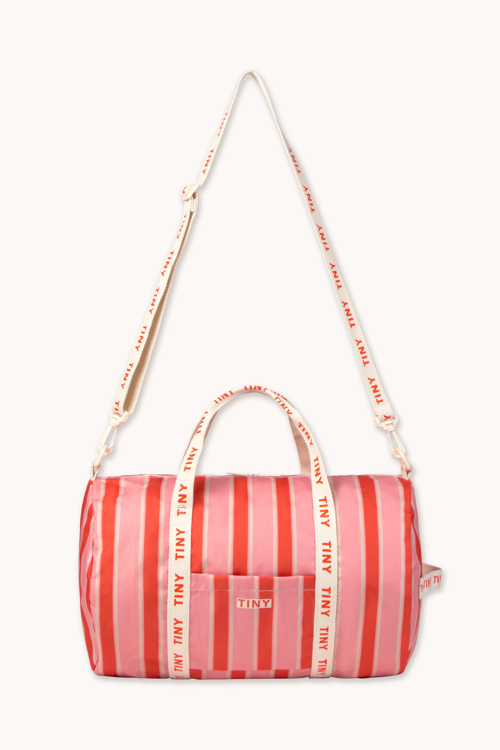 RETRO STRIPES DUFFLE BAG pink