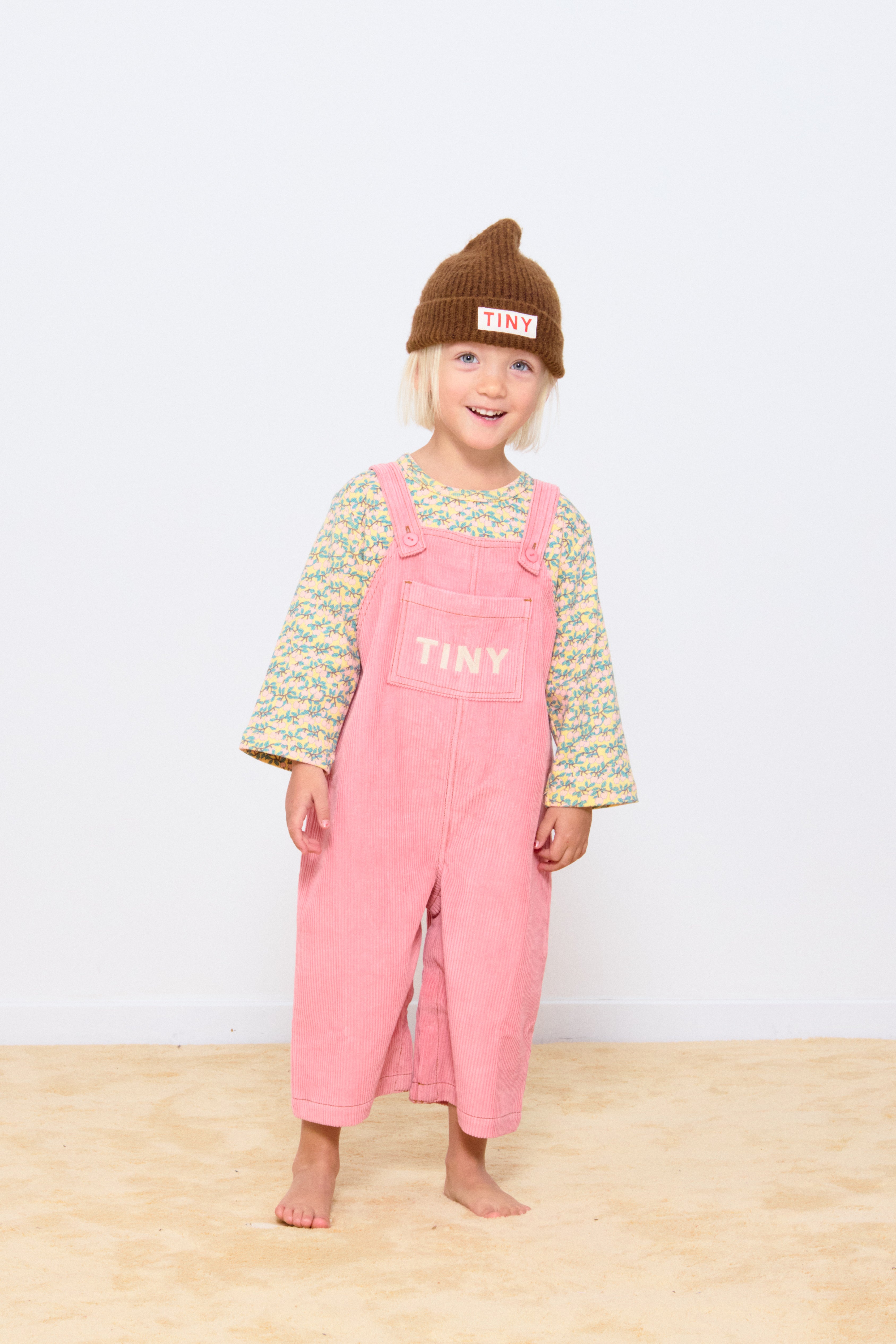 TINY POCKET DUNGAREE BABY pink
