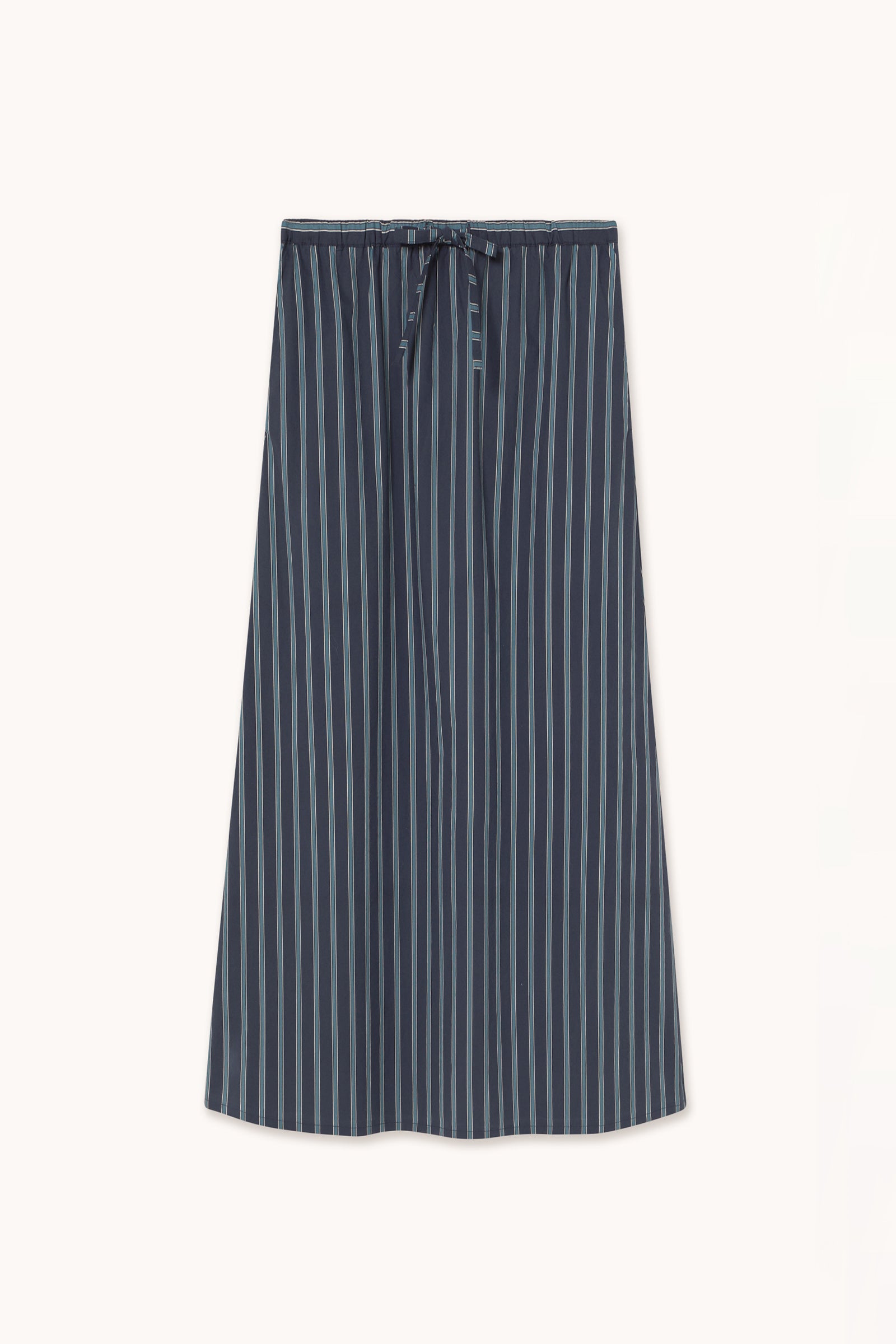 STRIPED VOLUME SKIRT navy