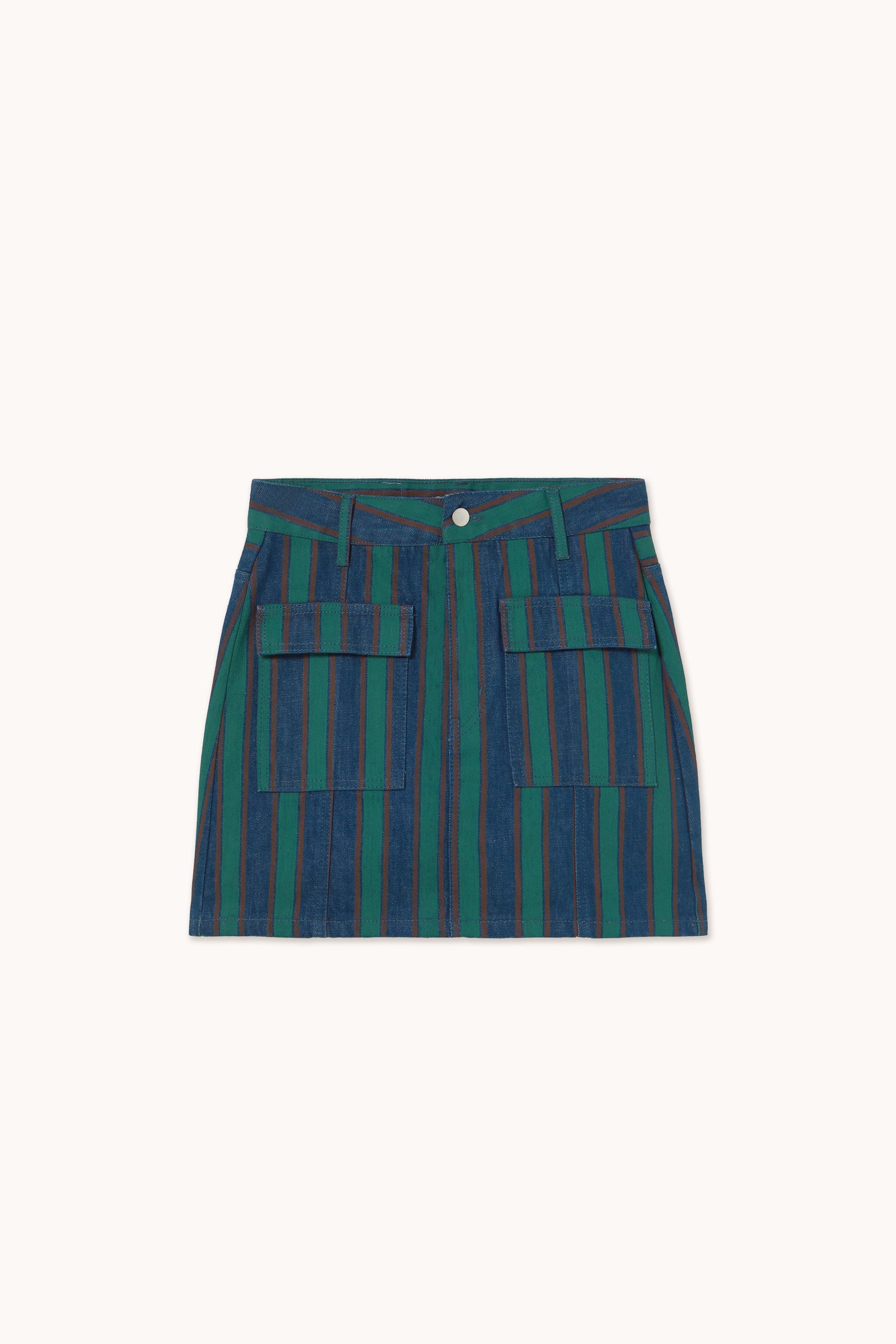 STRIPED MINI SKIRT stone